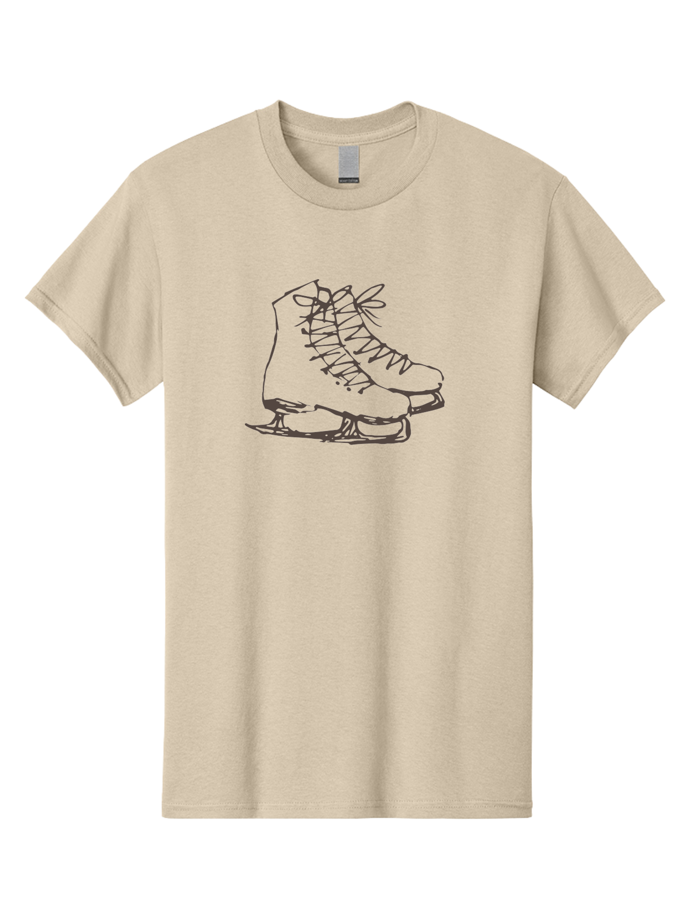 Ice-Skates Men'S Graphic Tee, 100% Cotton, Comfortable Casual Summer Wear, Machine Washable, Ice Skates, Winter Sports, Ice Skating, Skate Blades, Laced Boots, Ice Hockey, Winter Fun, Frozen Rink, Ice Rinks, Skate Equipment, - Aaa945