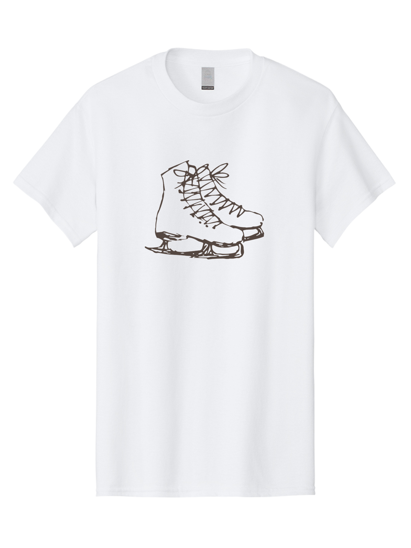 Ice-Skates Men'S Graphic Tee, 100% Cotton, Comfortable Casual Summer Wear, Machine Washable, Ice Skates, Winter Sports, Ice Skating, Skate Blades, Laced Boots, Ice Hockey, Winter Fun, Frozen Rink, Ice Rinks, Skate Equipment, - Aaa945