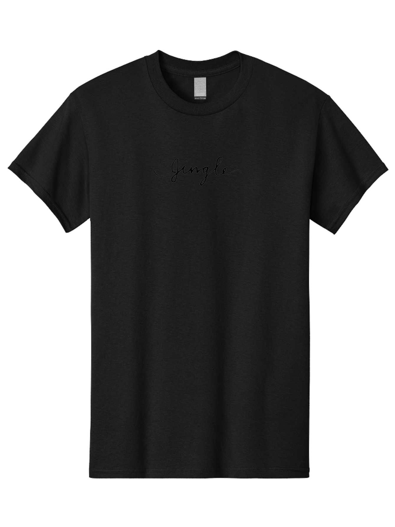 Jingle-1 Men'S Graphic Tee, 100% Cotton, Comfortable Casual Summer Wear, Machine Washable, Holiday Cheer, Christmas Theme, Festive Font, Cursive Script, Jingle Bells, Seasonal Greetings, Winter Wonderland - Aaa946