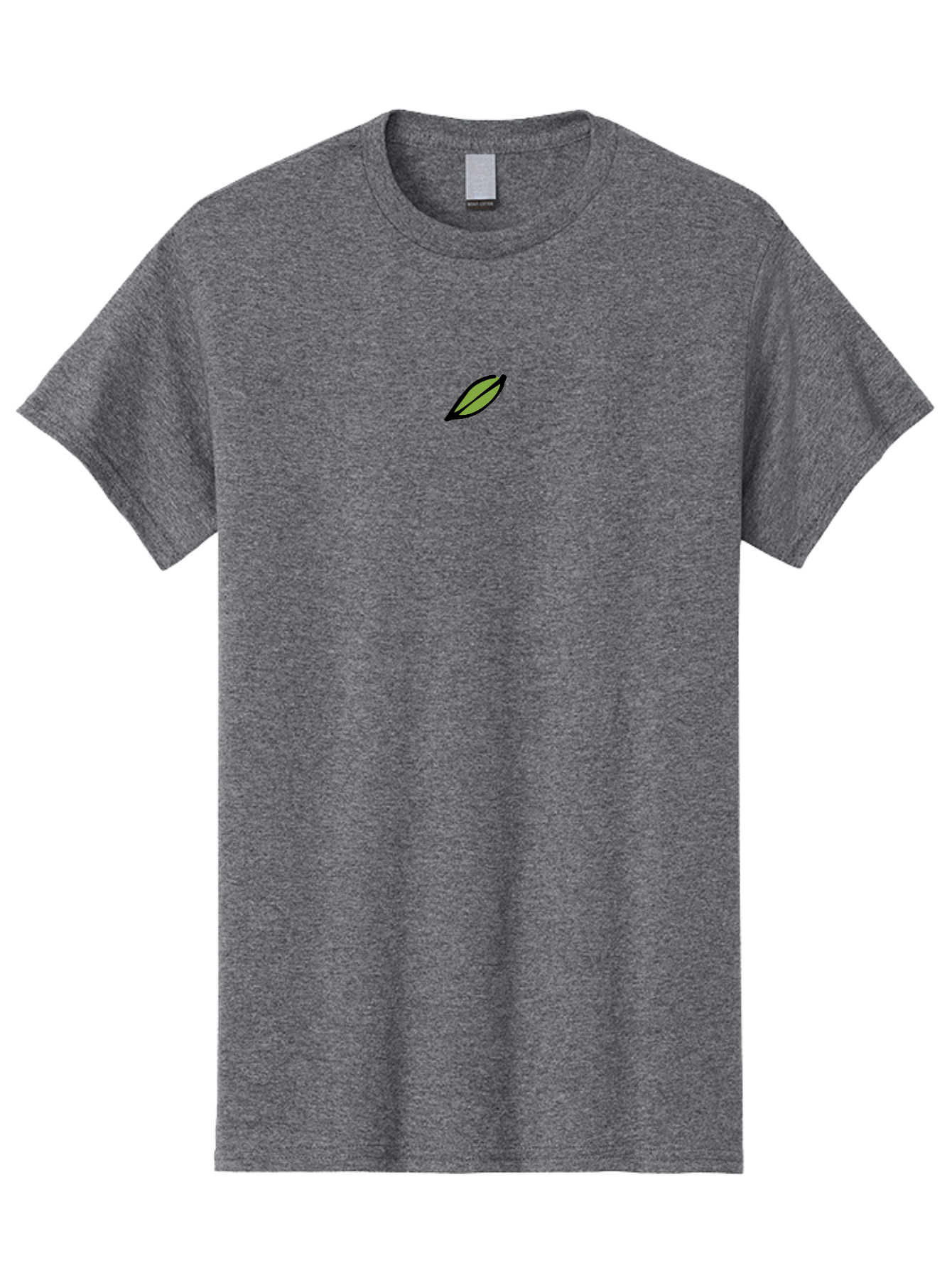 Leaf-1 Men'S Graphic Tee, 100% Cotton, Comfortable Casual Summer Wear, Machine Washable, Simple Leaf Design, Minimalist Art, Black Outline, Olive Green Fill, Botanical Illustration, Leaf Icon, Graphic Design Element - Aaa961