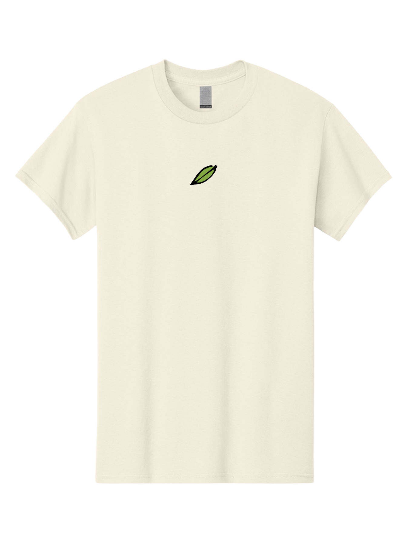 Leaf-1 Men'S Graphic Tee, 100% Cotton, Comfortable Casual Summer Wear, Machine Washable, Simple Leaf Design, Minimalist Art, Black Outline, Olive Green Fill, Botanical Illustration, Leaf Icon, Graphic Design Element - Aaa961