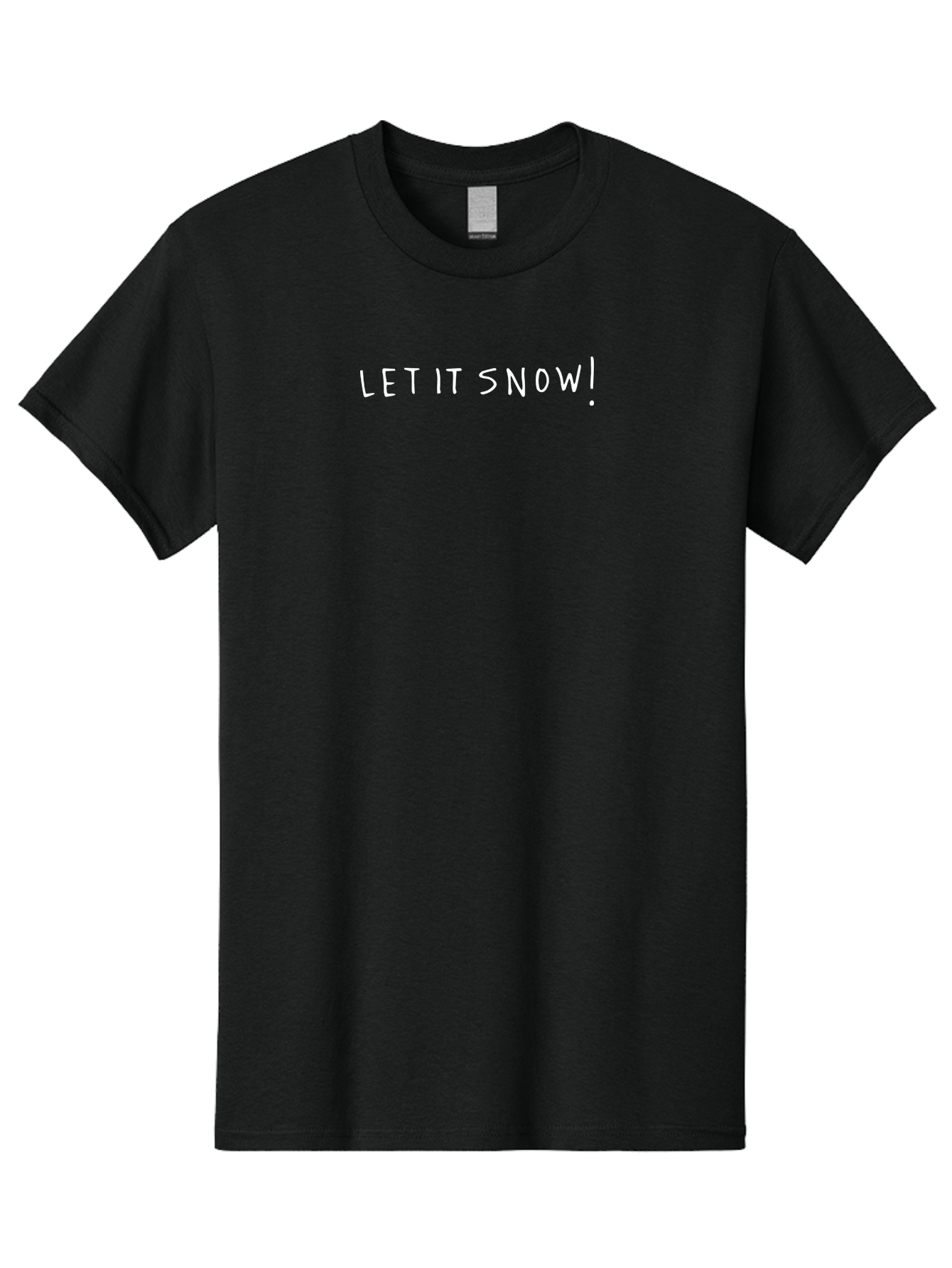 Let-It-Snow Men'S Graphic Tee, 100% Cotton, Comfortable Casual Summer Wear, Machine Washable, Winter Wonderland, Snowfall, Festive Season, Holiday Cheer, Christmas Magic, Snowy Weather, Let It Snow, Exclamation Mark - Aaa969
