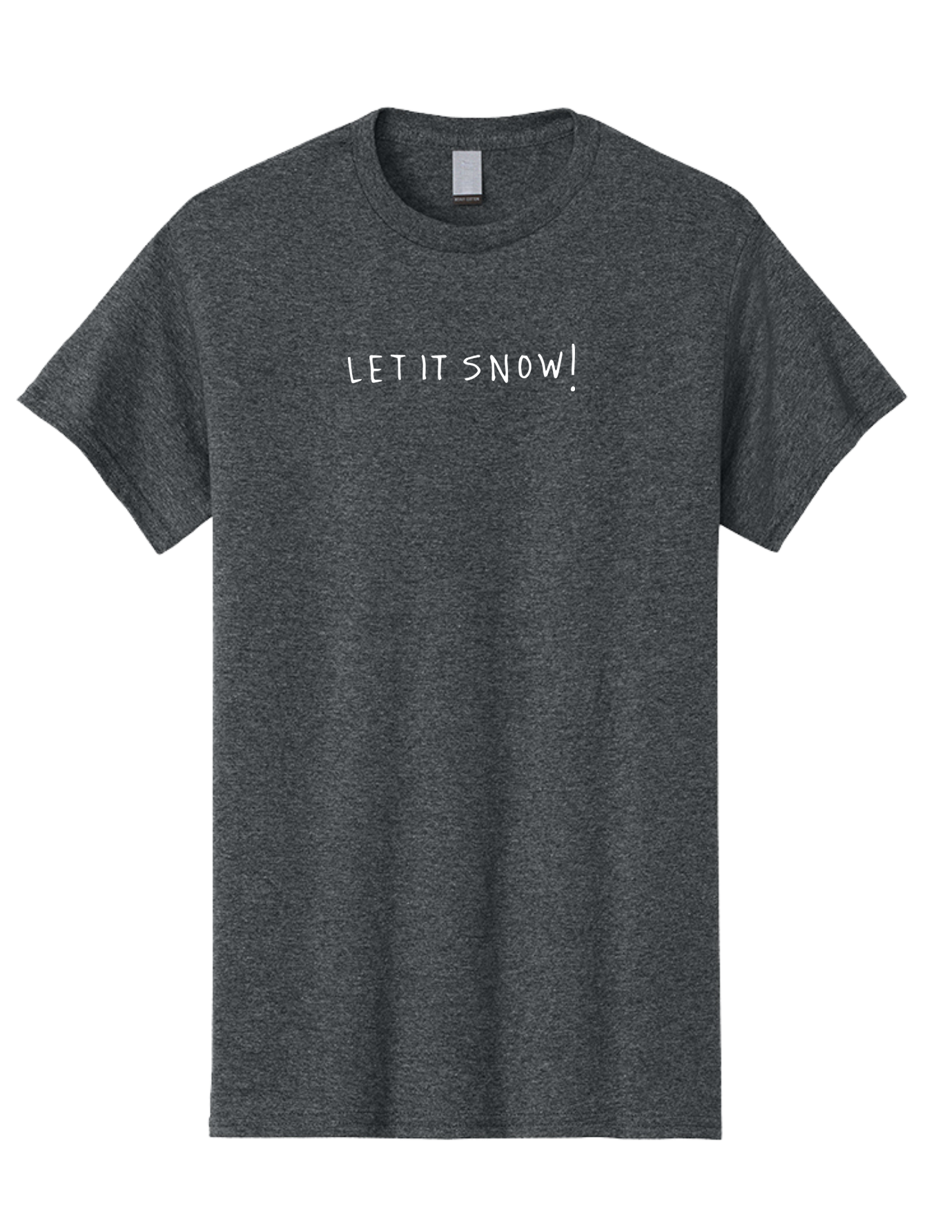 Let-It-Snow Men'S Graphic Tee, 100% Cotton, Comfortable Casual Summer Wear, Machine Washable, Winter Wonderland, Snowfall, Festive Season, Holiday Cheer, Christmas Magic, Snowy Weather, Let It Snow, Exclamation Mark - Aaa969
