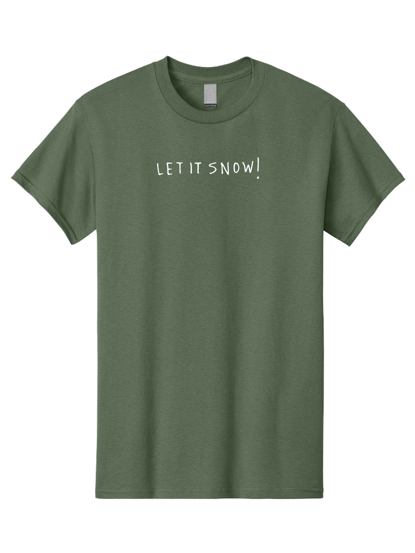 Let-It-Snow Men'S Graphic Tee, 100% Cotton, Comfortable Casual Summer Wear, Machine Washable, Winter Wonderland, Snowfall, Festive Season, Holiday Cheer, Christmas Magic, Snowy Weather, Let It Snow, Exclamation Mark - Aaa969