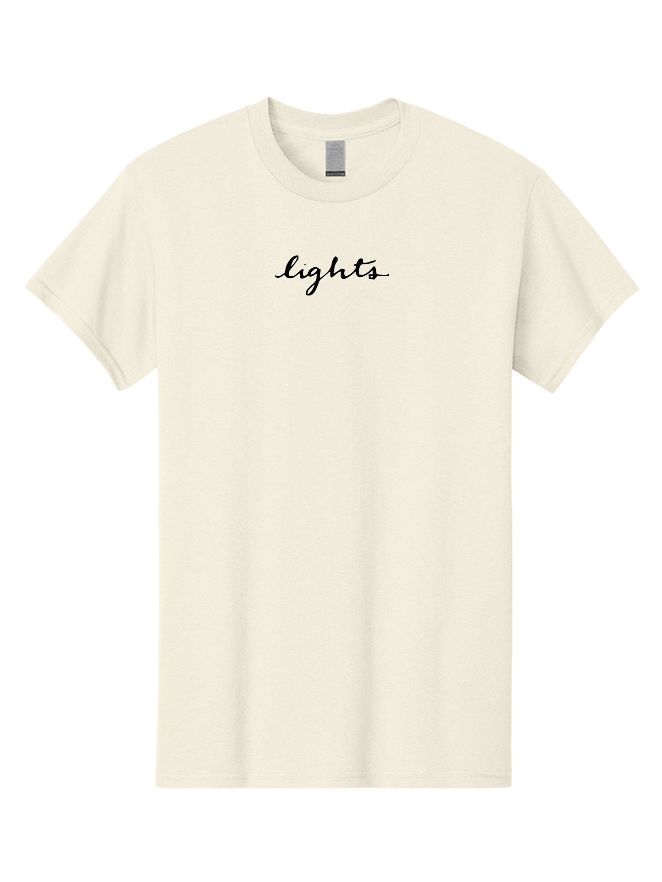 Lights-1 Men'S Graphic Tee, 100% Cotton, Comfortable Casual Summer Wear, Machine Washable, Handwritten Text, Cursive Script, Black Lettering, Lights, Inspirational Quote, Motivational Phrase - Aaa970