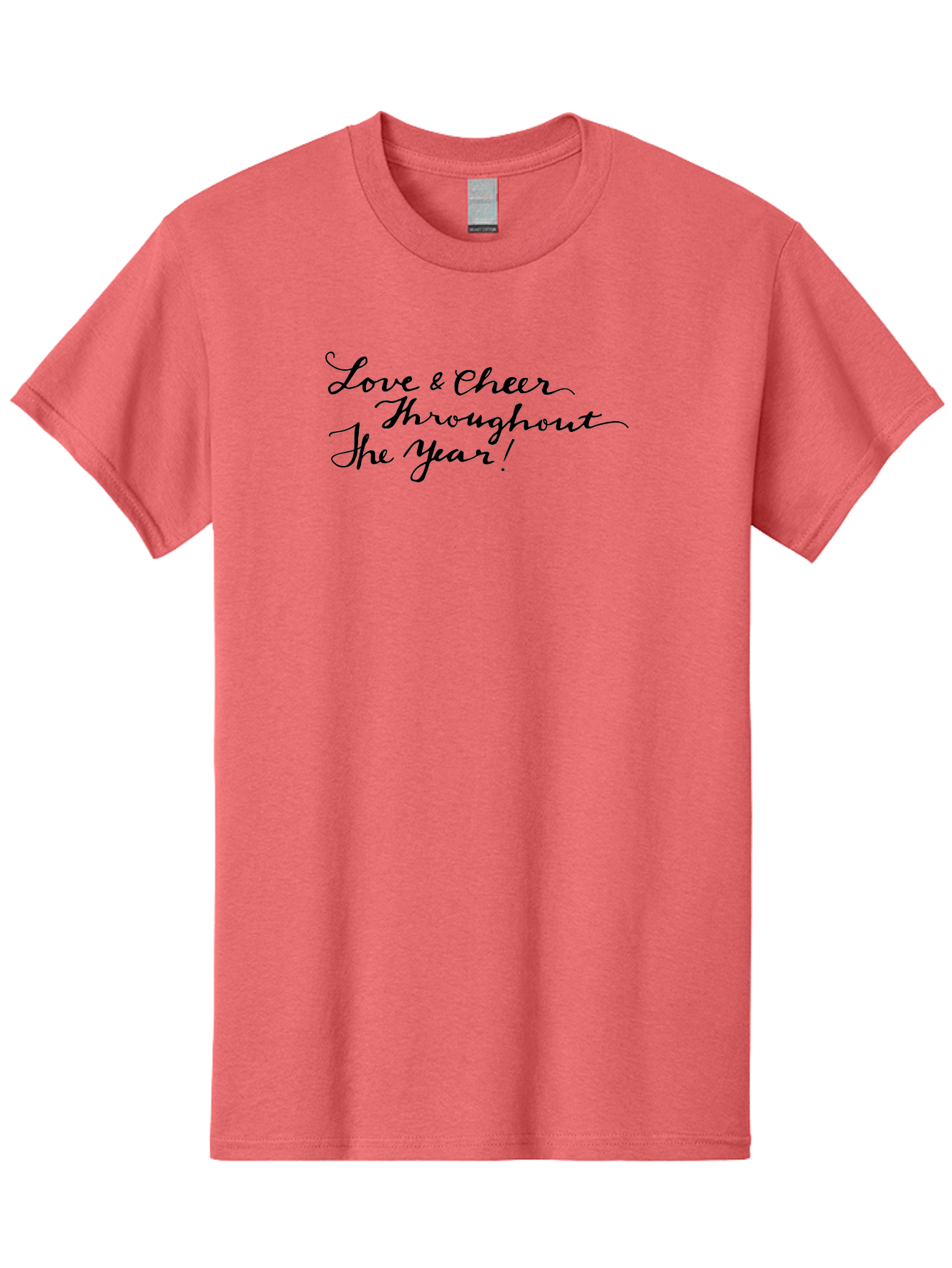 Love-Cheer-Throughout-The-Year-1 Men'S Graphic Tee, 100% Cotton, Comfortable Casual Summer Wear, Machine Washable, Love And Cheer, Inspirational Quote, Motivational Message, Positive Vibes, Happy Thoughts, Uplifting Words, - Aaa973
