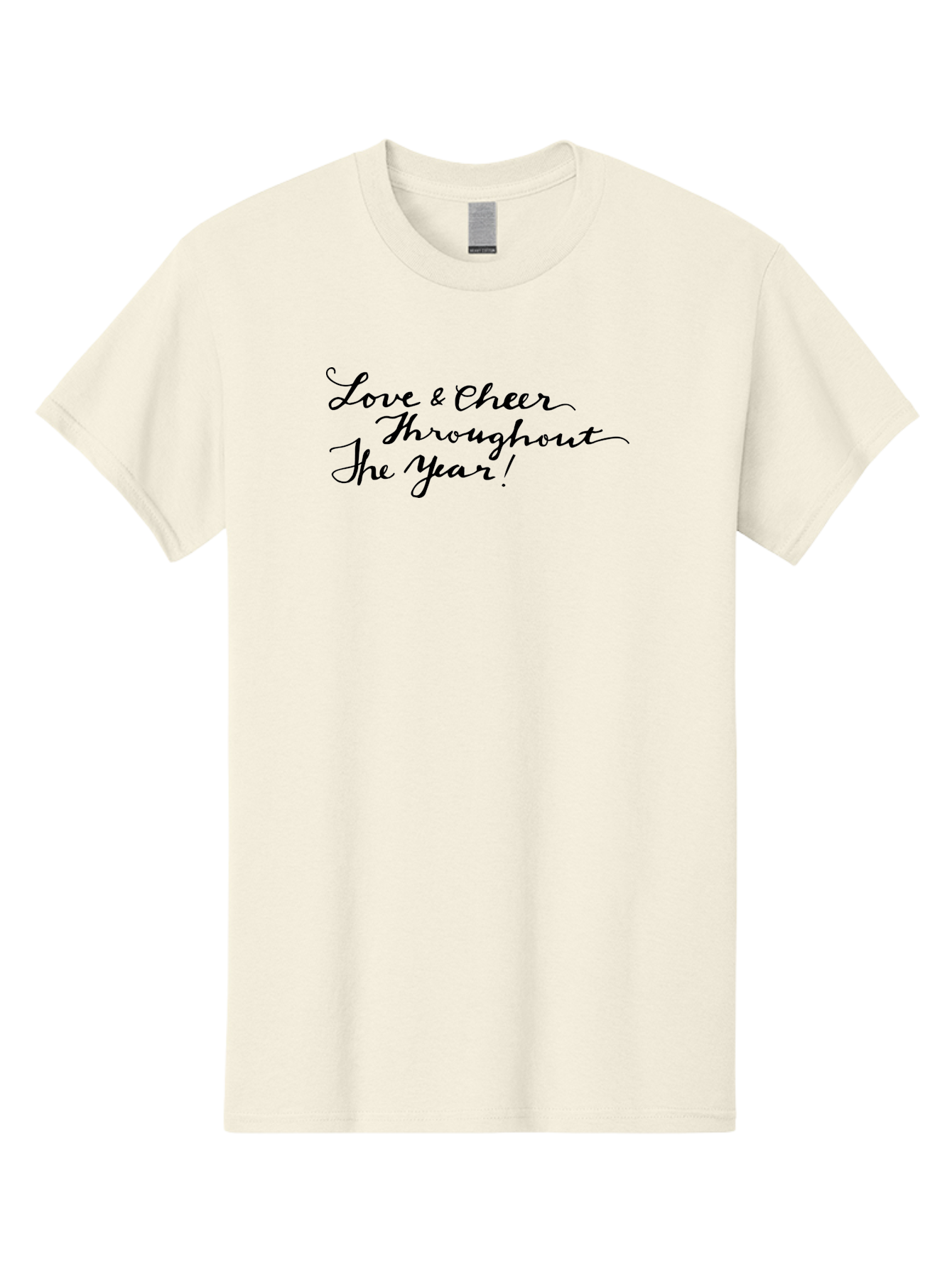 Love-Cheer-Throughout-The-Year-1 Men'S Graphic Tee, 100% Cotton, Comfortable Casual Summer Wear, Machine Washable, Love And Cheer, Inspirational Quote, Motivational Message, Positive Vibes, Happy Thoughts, Uplifting Words, - Aaa973