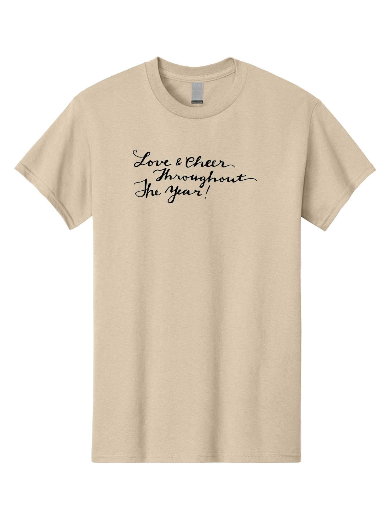 Love-Cheer-Throughout-The-Year-1 Men'S Graphic Tee, 100% Cotton, Comfortable Casual Summer Wear, Machine Washable, Love And Cheer, Inspirational Quote, Motivational Message, Positive Vibes, Happy Thoughts, Uplifting Words, - Aaa973