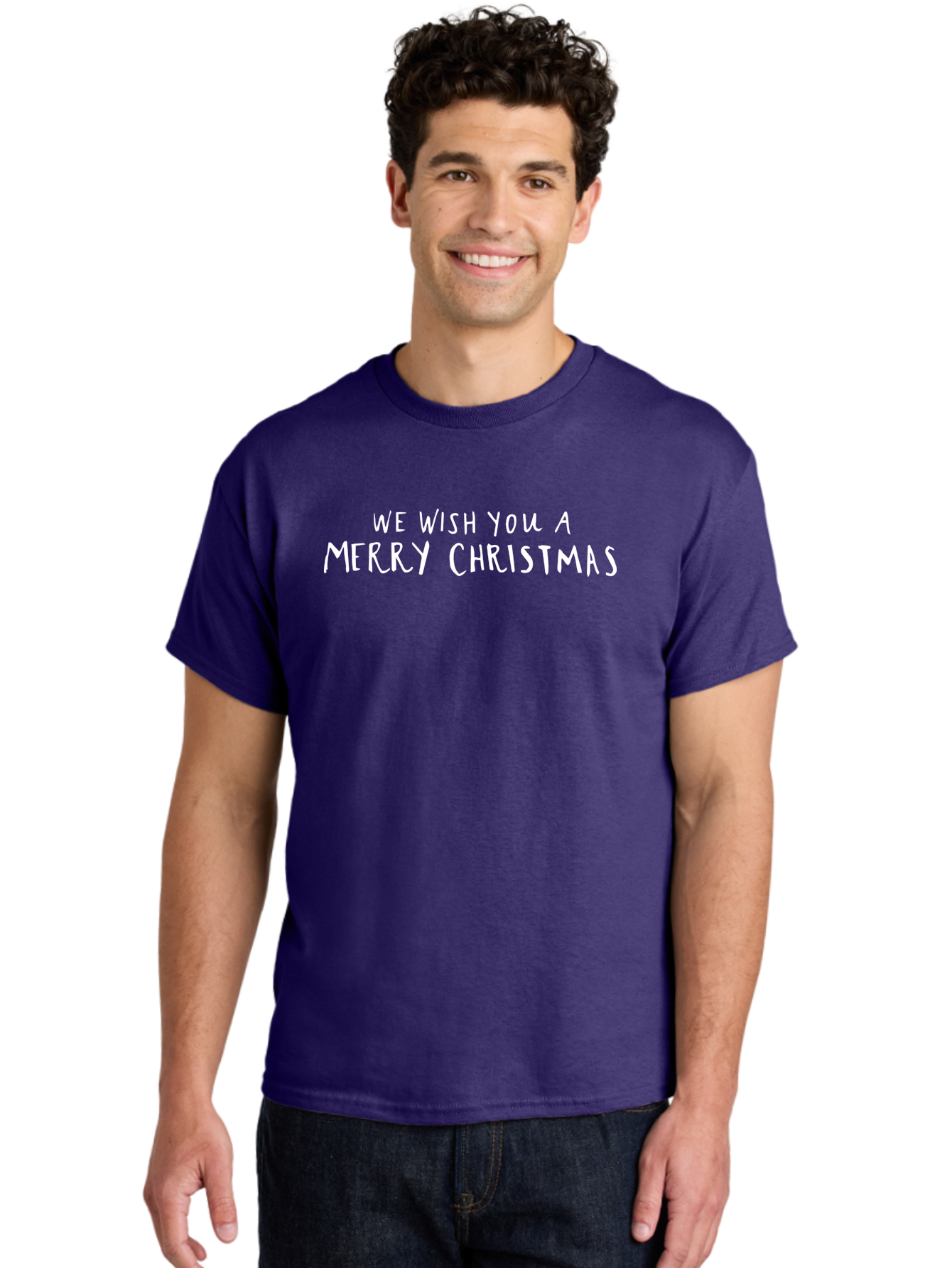 Merry-Christmas-4 Men'S Graphic Tee, 100% Cotton, Comfortable Casual Summer Wear, Machine Washable, Merry Christmas Wishes, Holiday Greeting, Festive Season, Christmas Message, Happy Holidays, Joyful Wishes, Seasonal Cheer - Aaa983