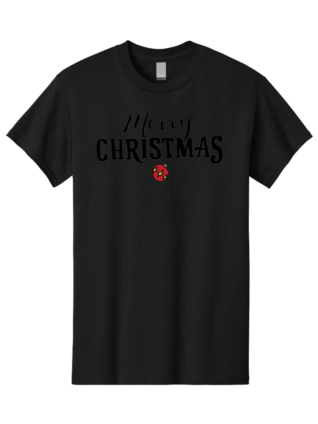 Merry-Christmas-6 Men'S Graphic Tee, 100% Cotton, Comfortable Casual Summer Wear, Machine Washable, Merry Christmas, Festive Greetings, Holiday Wishes, Christmas Decoration, Red Ornament, Celebration, Winter Holiday, Seasonal Message - Aaa985