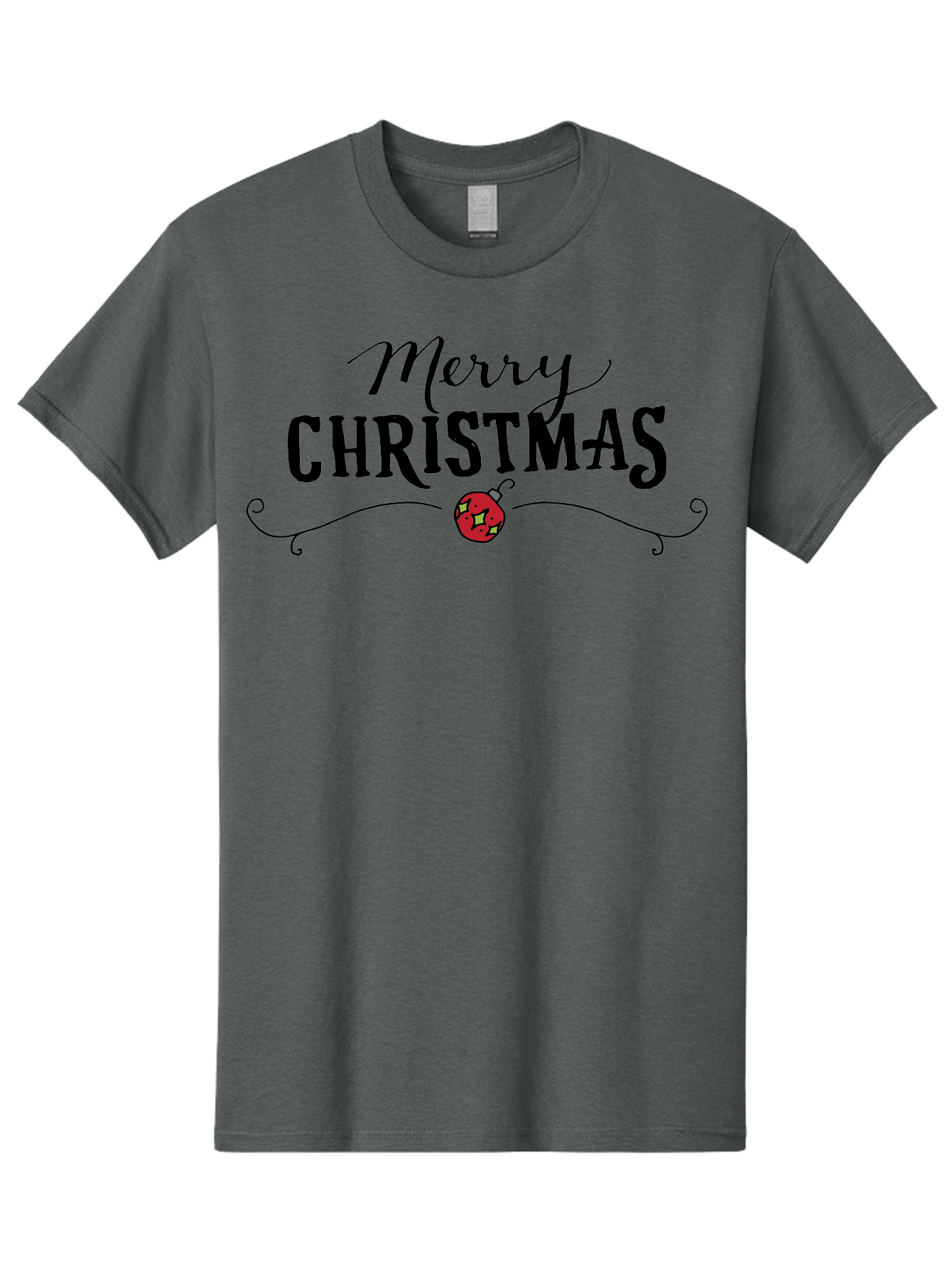 Merry-Christmas-6 Men'S Graphic Tee, 100% Cotton, Comfortable Casual Summer Wear, Machine Washable, Merry Christmas, Festive Greetings, Holiday Wishes, Christmas Decoration, Red Ornament, Celebration, Winter Holiday, Seasonal Message - Aaa985
