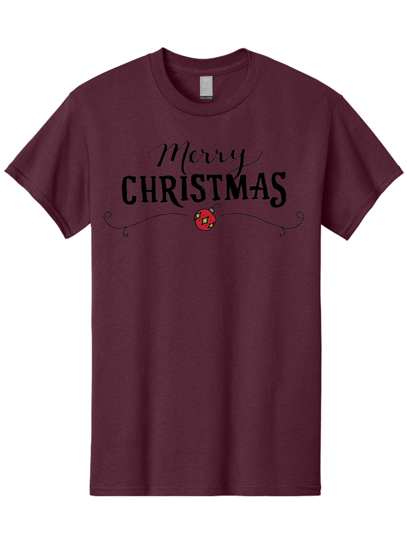 Merry-Christmas-6 Men'S Graphic Tee, 100% Cotton, Comfortable Casual Summer Wear, Machine Washable, Merry Christmas, Festive Greetings, Holiday Wishes, Christmas Decoration, Red Ornament, Celebration, Winter Holiday, Seasonal Message - Aaa985