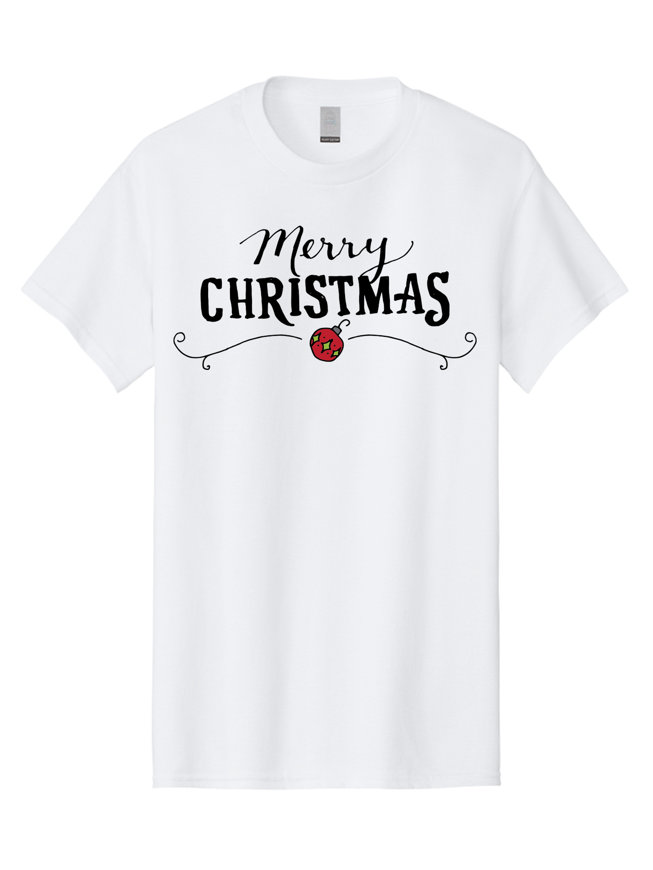 Merry-Christmas-6 Men'S Graphic Tee, 100% Cotton, Comfortable Casual Summer Wear, Machine Washable, Merry Christmas, Festive Greetings, Holiday Wishes, Christmas Decoration, Red Ornament, Celebration, Winter Holiday, Seasonal Message - Aaa985