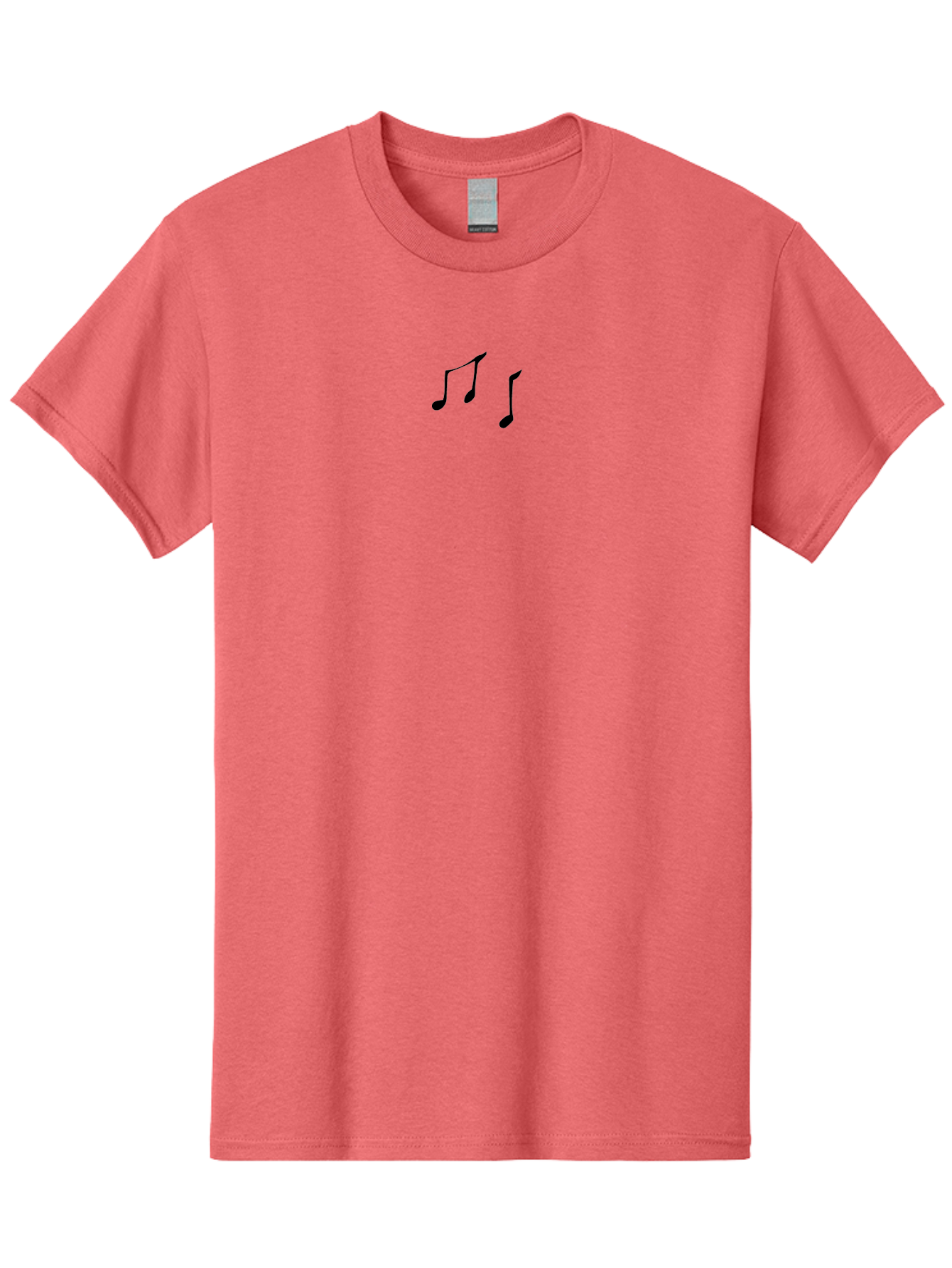 Music-Notes-1 Men'S Graphic Tee, 100% Cotton, Comfortable Casual Summer Wear, Machine Washable, Musical Notes, Three Eighth Notes, Black Notes, Music Symbol, Melody, Rhythm, Harmony, Music Notation Aab001