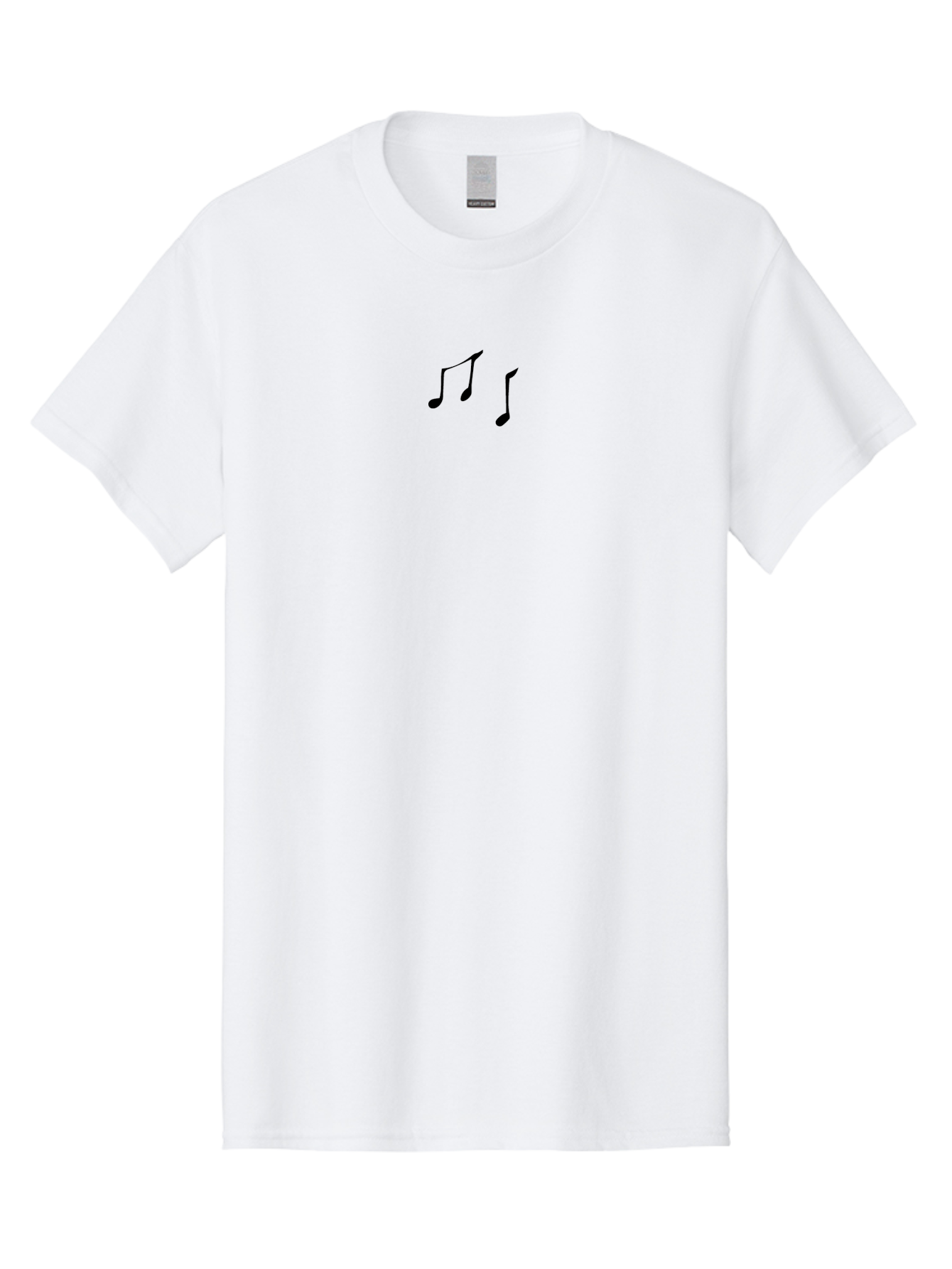 Music-Notes-1 Men'S Graphic Tee, 100% Cotton, Comfortable Casual Summer Wear, Machine Washable, Musical Notes, Three Eighth Notes, Black Notes, Music Symbol, Melody, Rhythm, Harmony, Music Notation Aab001
