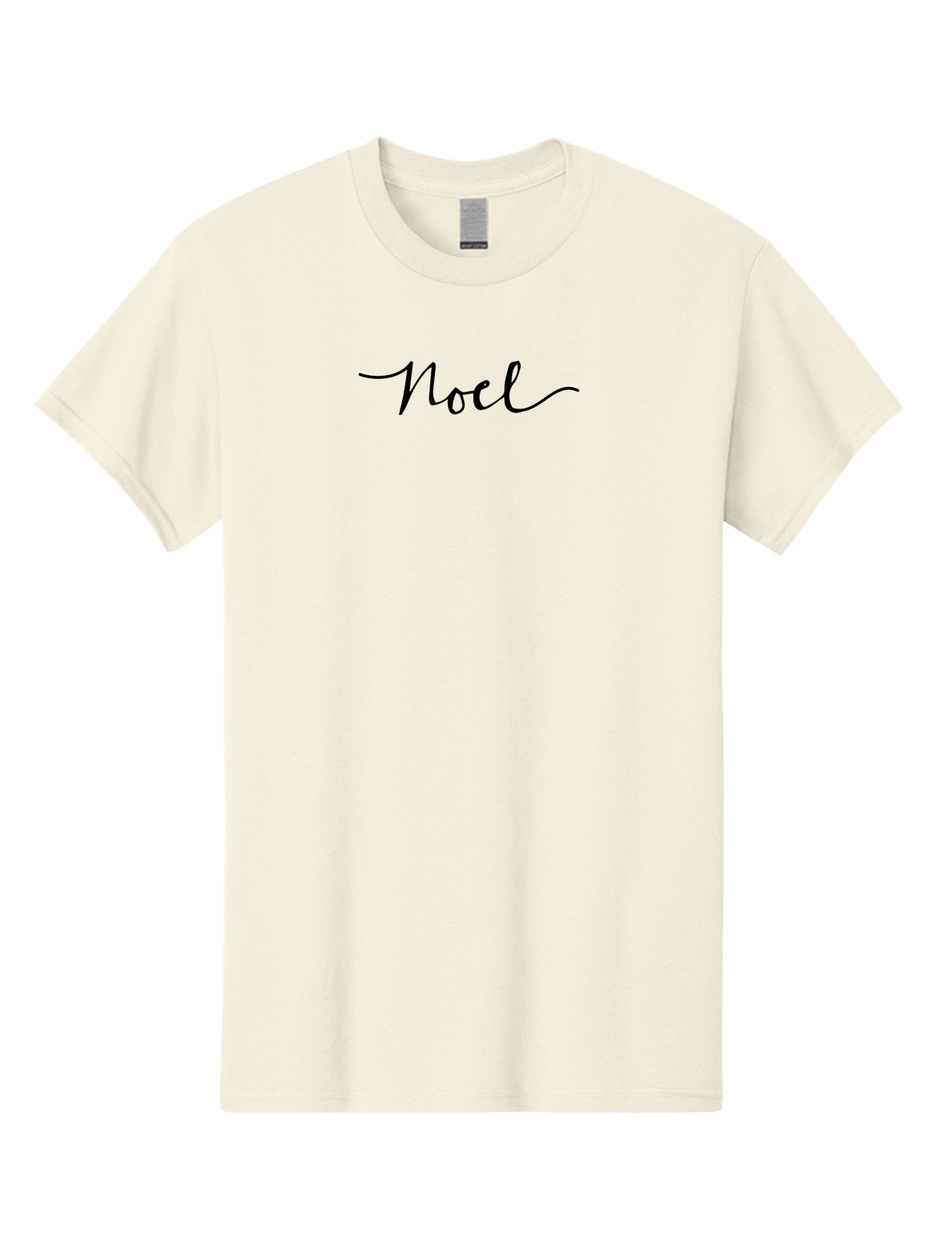 Noel-1 Men'S Graphic Tee, 100% Cotton, Comfortable Casual Summer Wear, Machine Washable, Noel, Cursive Script, Black Text, Holiday Greeting, Festive Typography, Christmas Card, Elegant Font, Winter Season, Seasonal Decor Aab006