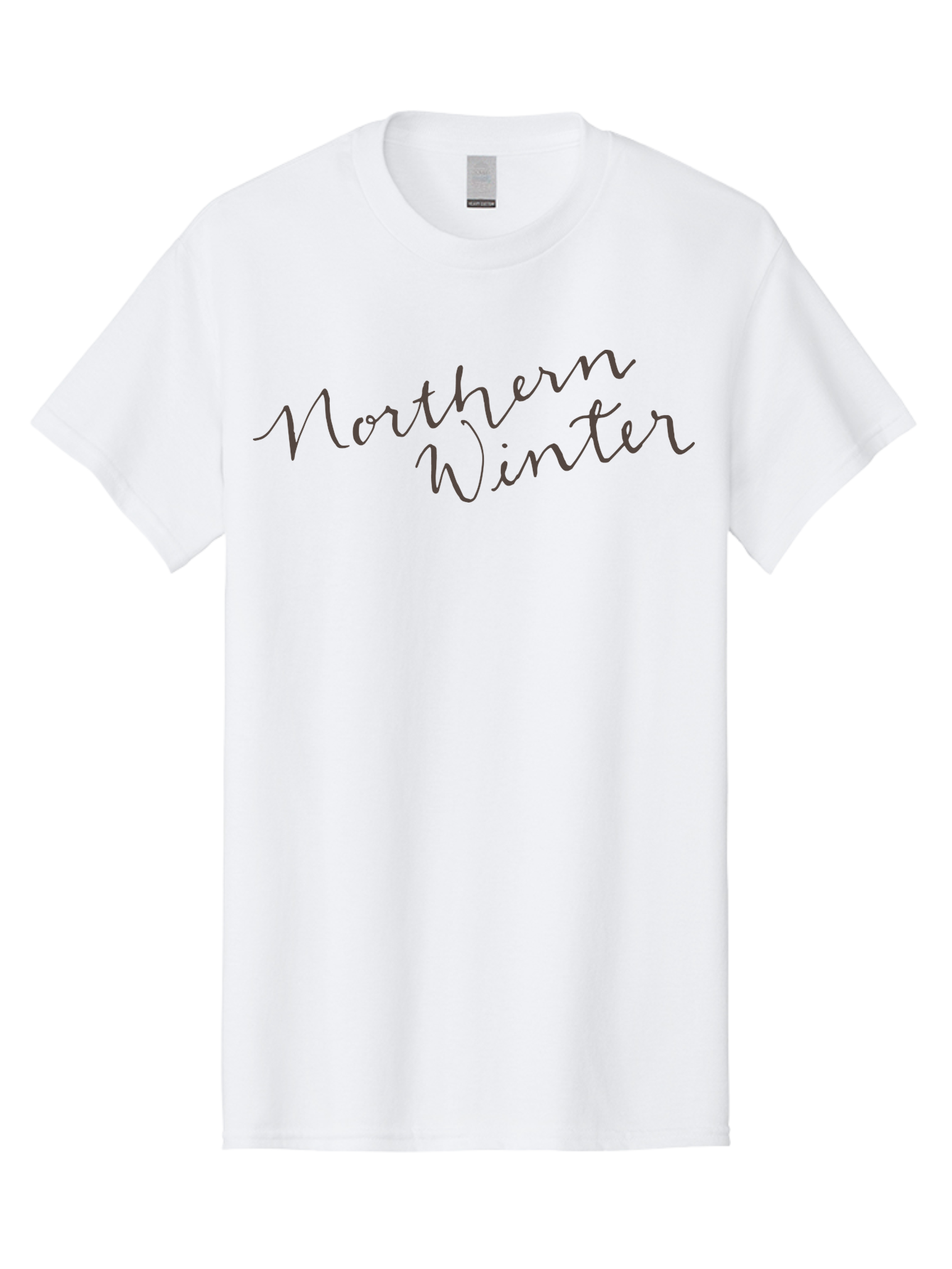 Northern-Winter-1 Men'S Graphic Tee, 100% Cotton, Comfortable Casual Summer Wear, Machine Washable, Winter Season, Cold Weather, Northern Hemisphere, Cursive Text, Frosty Vibes, Holiday Feel, Winter Wonderland Aab012