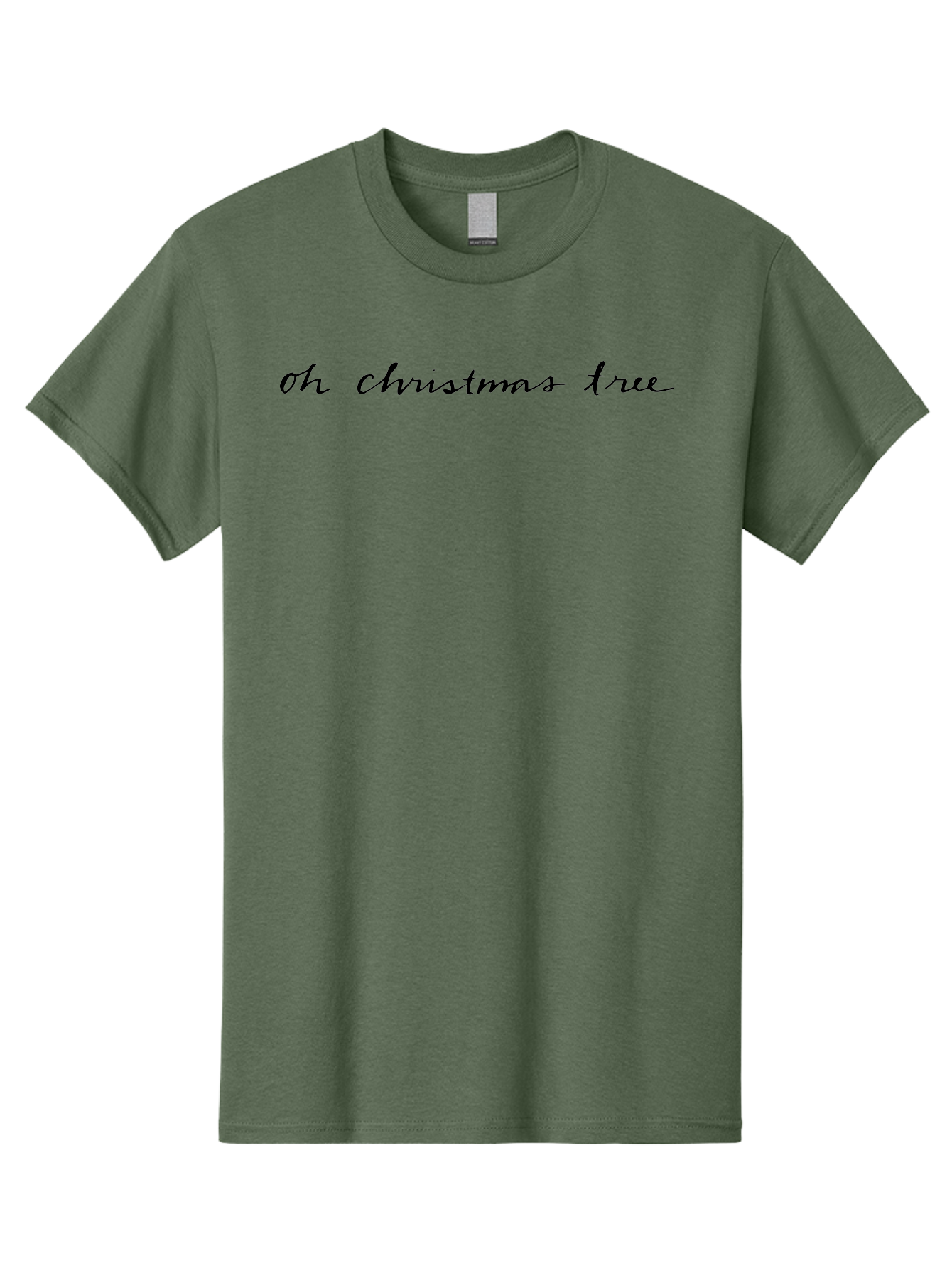Oh-Christmas-Tree Men'S Graphic Tee, 100% Cotton, Comfortable Casual Summer Wear, Machine Washable, Christmas Tree, Holiday Greeting, Festive Phrase, Christmas Lyrics, Winter Season, Holiday Cheer, Merry Christmas, Christmas Wishes Aab016