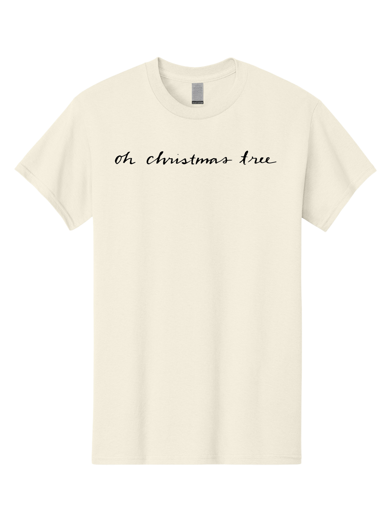 Oh-Christmas-Tree Men'S Graphic Tee, 100% Cotton, Comfortable Casual Summer Wear, Machine Washable, Christmas Tree, Holiday Greeting, Festive Phrase, Christmas Lyrics, Winter Season, Holiday Cheer, Merry Christmas, Christmas Wishes Aab016