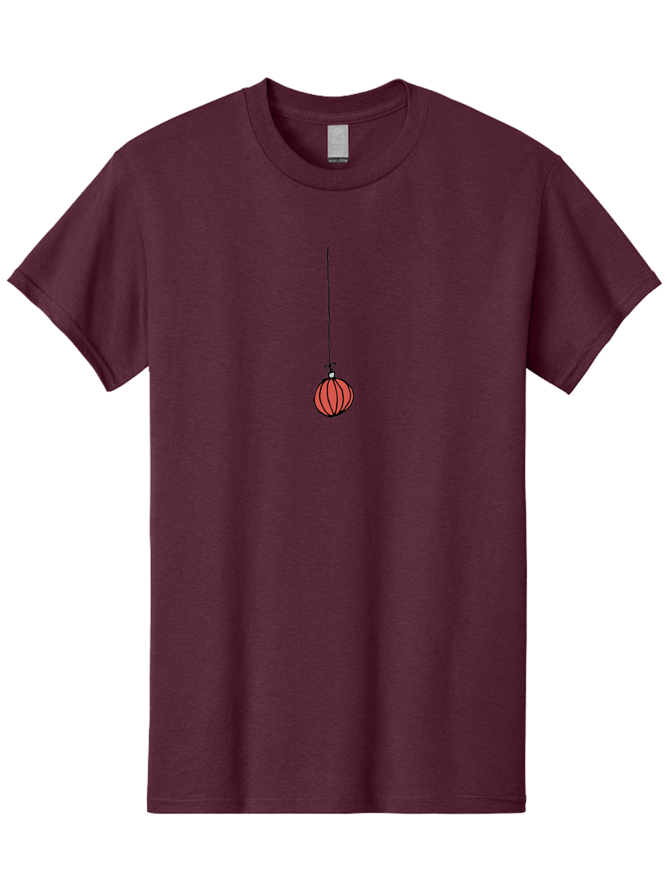Onion Men'S Graphic Tee, 100% Cotton, Comfortable Casual Summer Wear, Machine Washable, Hanging Onion, Cartoon Style, Simple Illustration, Red Onion, Black Outline, Kitchen Ingredient, Food Illustration, Cooking Graphic Aab022