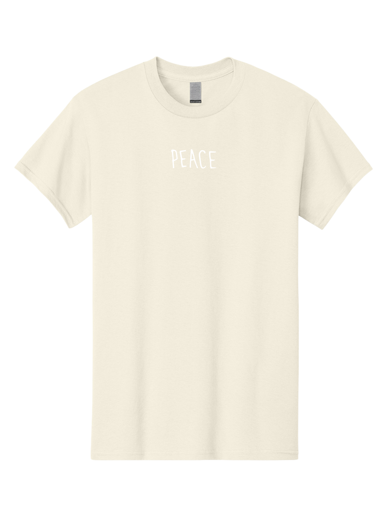 Peace Men'S Graphic Tee, 100% Cotton, Comfortable Casual Summer Wear, Machine Washable, Peace Sign, Harmony, Calmness, Serenity, Peaceful Vibes, Positive Message, Inspirational Quote, Mindfulness Aab028