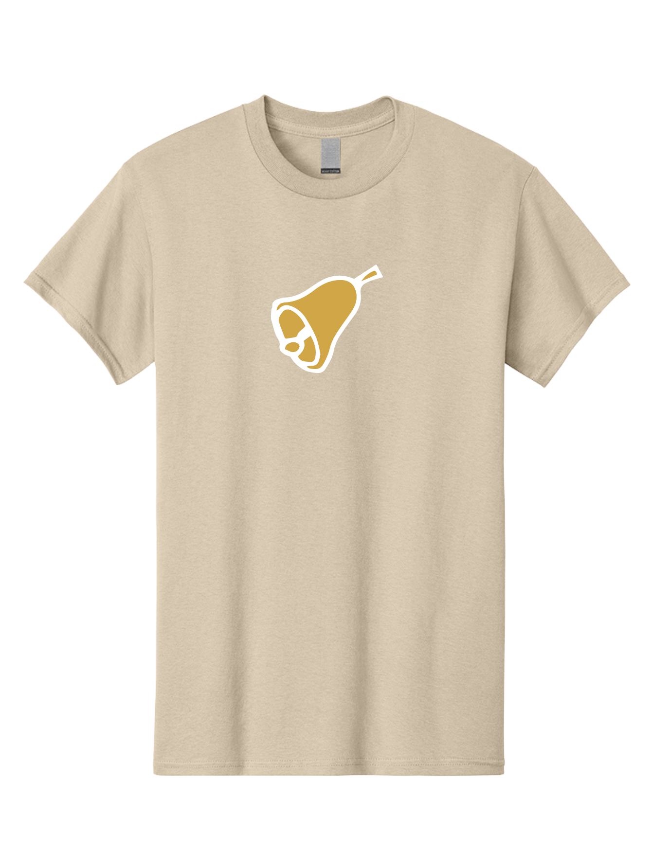 Pear Men'S Graphic Tee, 100% Cotton, Comfortable Casual Summer Wear, Machine Washable, Pear Fruit, Simple Illustration, Minimalist Design, Yellow Pear, White Outline, Healthy Snack, Organic Produce, Fruit Icon Aab030