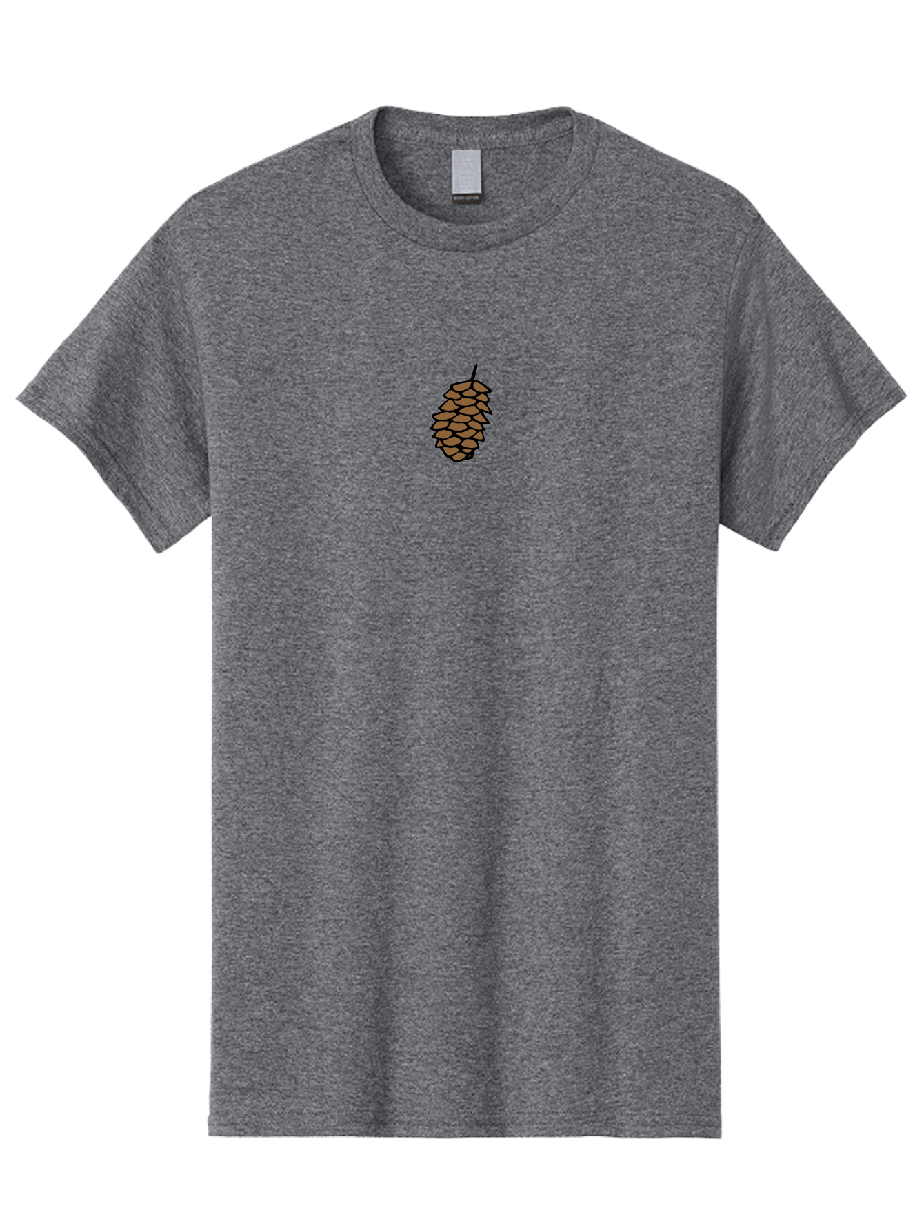 Pine-Cone-1 Men'S Graphic Tee, 100% Cotton, Comfortable Casual Summer Wear, Machine Washable, Pine Cone Illustration, Brown Pine Cone, Cartoon-Style Pine Cone, Evergreen Tree Symbol, Nature-Inspired Graphic, Forest Botanical Illustration, Aab038