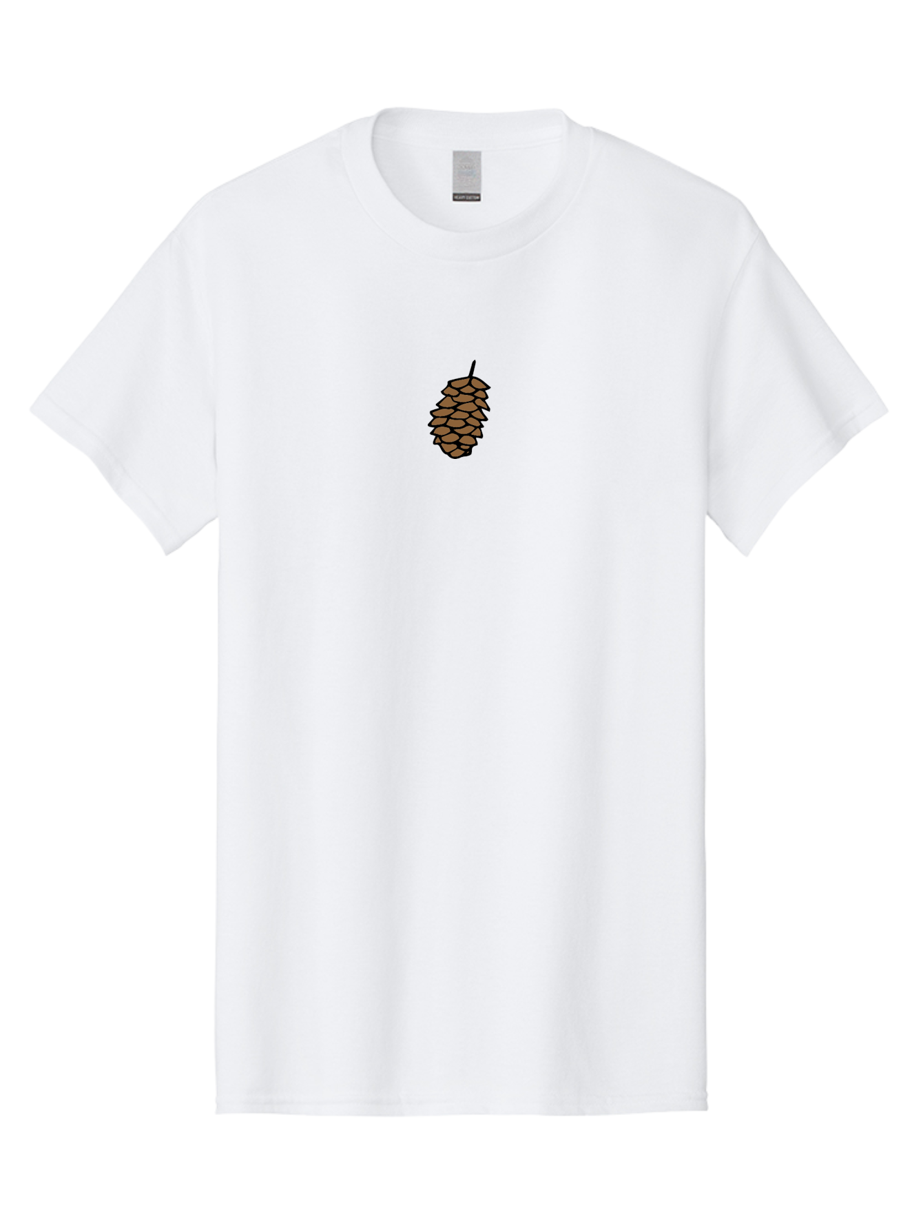 Pine-Cone-1 Men'S Graphic Tee, 100% Cotton, Comfortable Casual Summer Wear, Machine Washable, Pine Cone Illustration, Brown Pine Cone, Cartoon-Style Pine Cone, Evergreen Tree Symbol, Nature-Inspired Graphic, Forest Botanical Illustration, Aab038