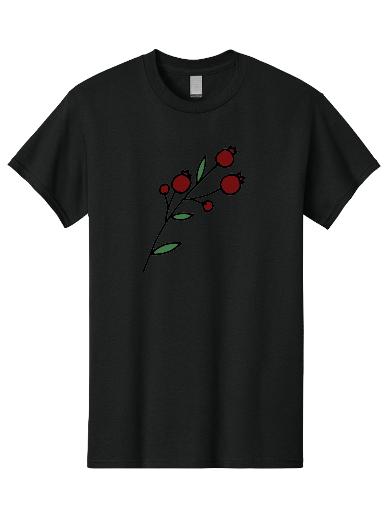 Pomegranate Men'S Graphic Tee, 100% Cotton, Comfortable Casual Summer Wear, Machine Washable, Poppies, Red Flowers, Simple Illustration, Floral Design, Minimalist Art, Cartoon Style, Poppy Flowers, Botanical Illustration, Red Poppies Aab054