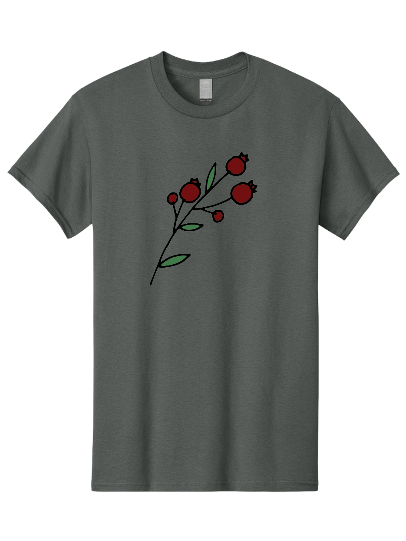 Pomegranate Men'S Graphic Tee, 100% Cotton, Comfortable Casual Summer Wear, Machine Washable, Poppies, Red Flowers, Simple Illustration, Floral Design, Minimalist Art, Cartoon Style, Poppy Flowers, Botanical Illustration, Red Poppies Aab054