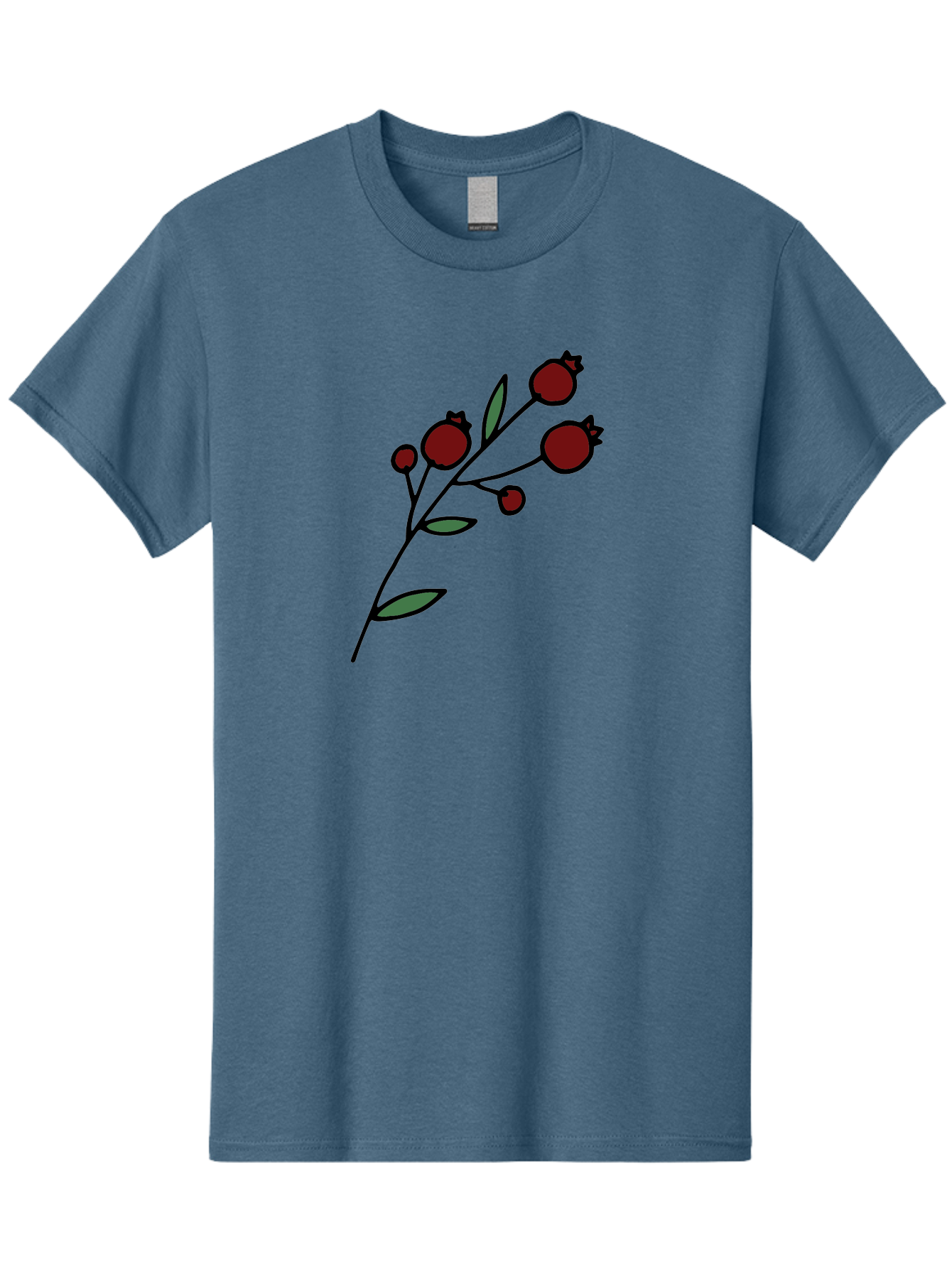 Pomegranate Men'S Graphic Tee, 100% Cotton, Comfortable Casual Summer Wear, Machine Washable, Poppies, Red Flowers, Simple Illustration, Floral Design, Minimalist Art, Cartoon Style, Poppy Flowers, Botanical Illustration, Red Poppies Aab054