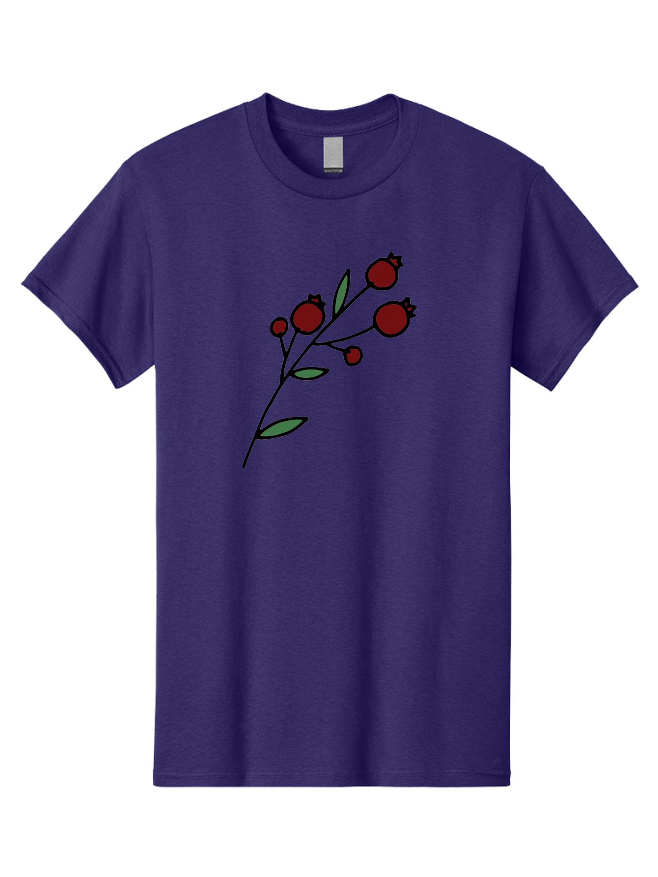 Pomegranate Men'S Graphic Tee, 100% Cotton, Comfortable Casual Summer Wear, Machine Washable, Poppies, Red Flowers, Simple Illustration, Floral Design, Minimalist Art, Cartoon Style, Poppy Flowers, Botanical Illustration, Red Poppies Aab054