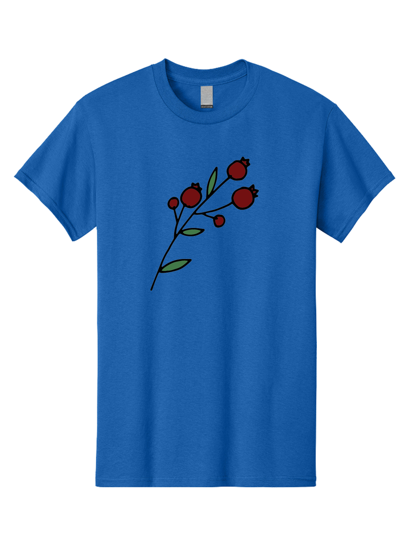 Pomegranate Men'S Graphic Tee, 100% Cotton, Comfortable Casual Summer Wear, Machine Washable, Poppies, Red Flowers, Simple Illustration, Floral Design, Minimalist Art, Cartoon Style, Poppy Flowers, Botanical Illustration, Red Poppies Aab054