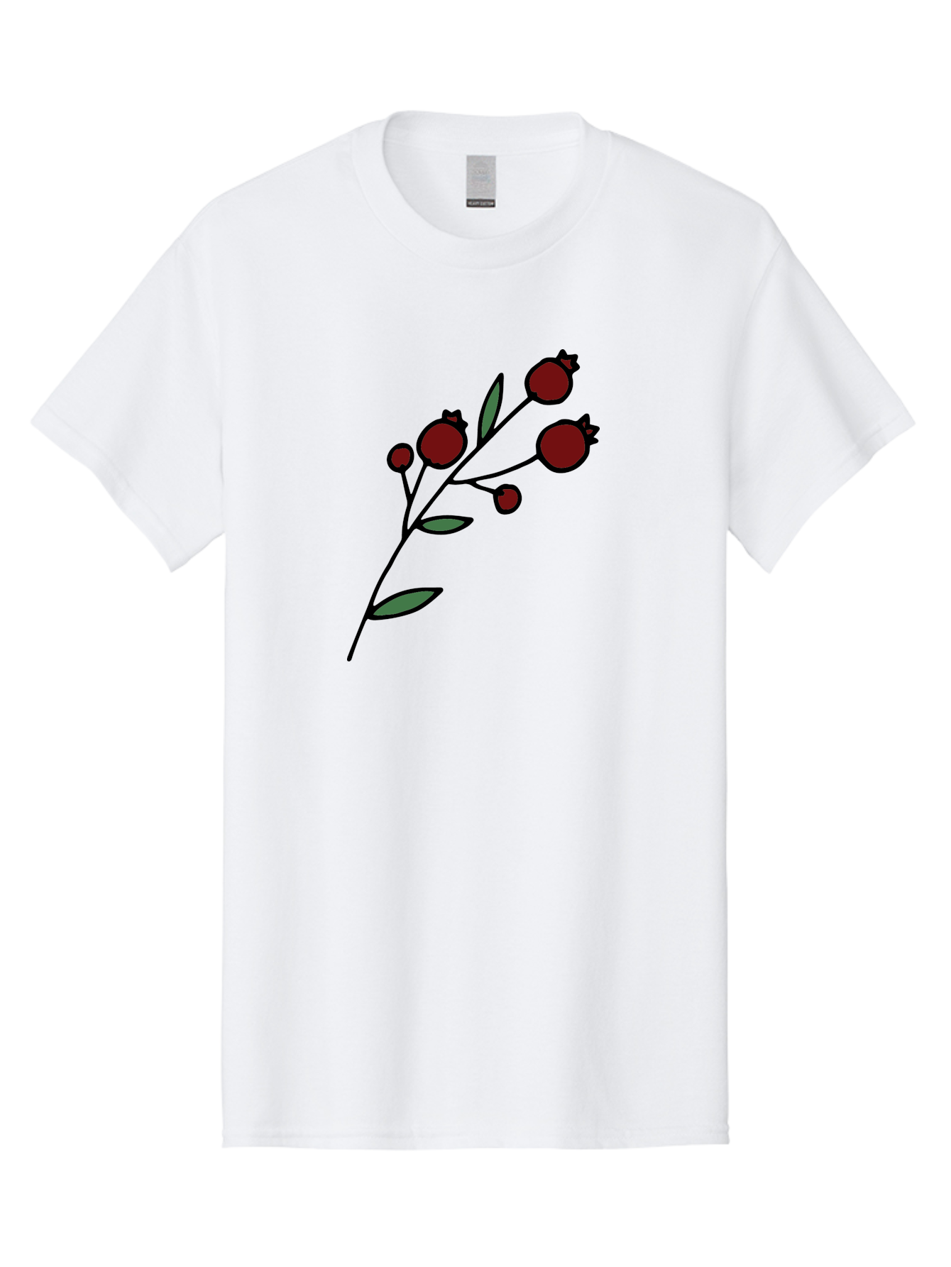 Pomegranate Men'S Graphic Tee, 100% Cotton, Comfortable Casual Summer Wear, Machine Washable, Poppies, Red Flowers, Simple Illustration, Floral Design, Minimalist Art, Cartoon Style, Poppy Flowers, Botanical Illustration, Red Poppies Aab054
