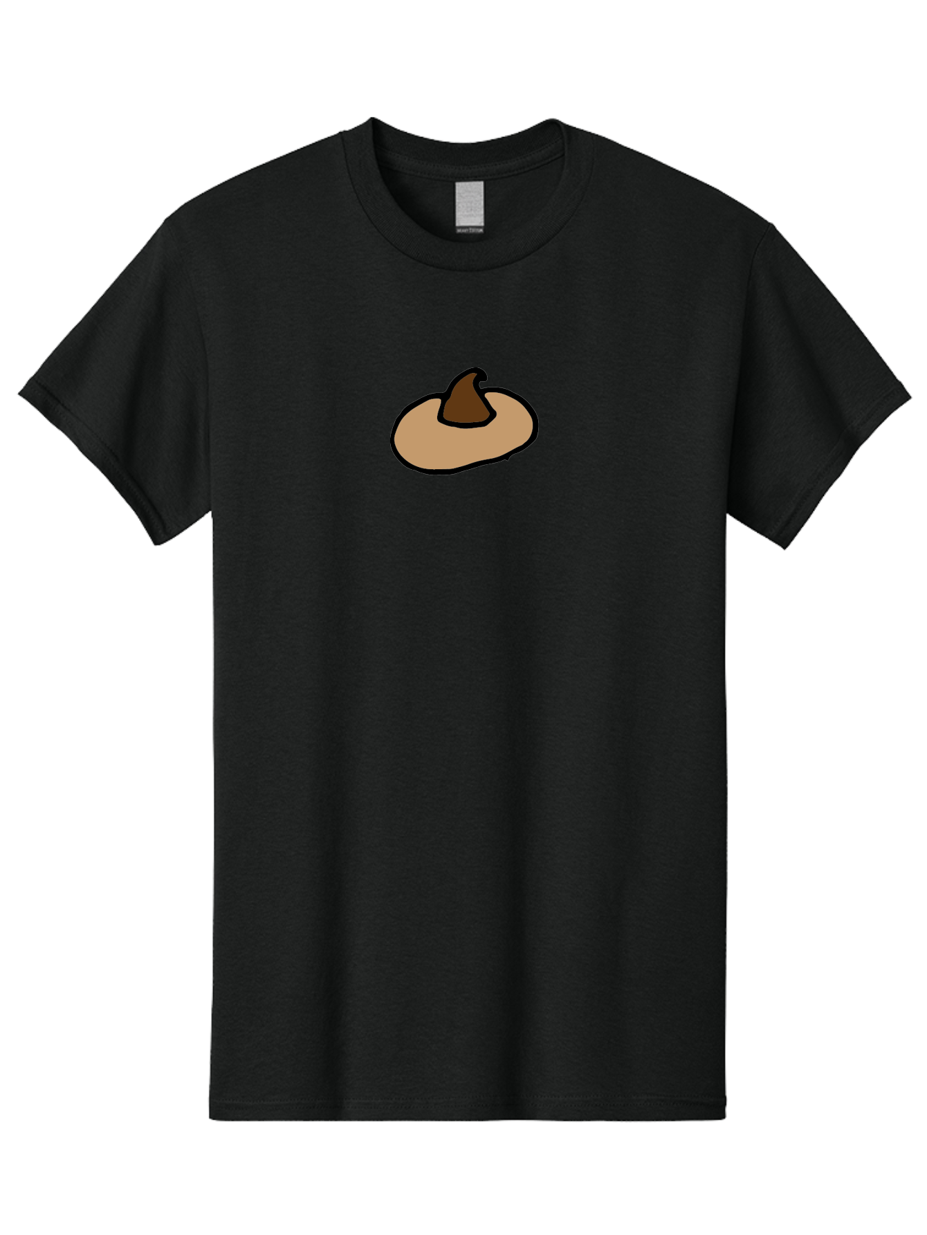 Pumpkin-Cartoon Men'S Graphic Tee, 100% Cotton, Comfortable Casual Summer Wear, Machine Washable, Witch Hat, Cartoon Style, Brown Hat, Magic Accessories, Fantasy Elements, Simple Design, Halloween Theme, Mystical Vibe Aab058