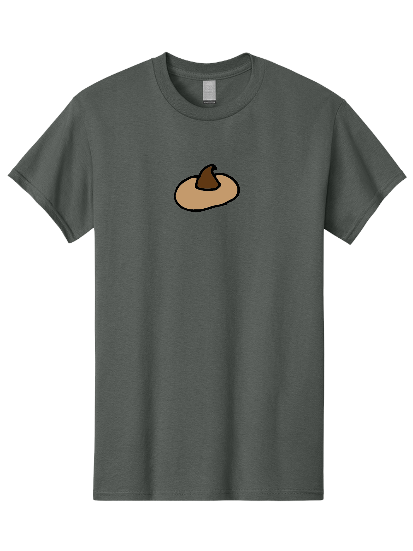 Pumpkin-Cartoon Men'S Graphic Tee, 100% Cotton, Comfortable Casual Summer Wear, Machine Washable, Witch Hat, Cartoon Style, Brown Hat, Magic Accessories, Fantasy Elements, Simple Design, Halloween Theme, Mystical Vibe Aab058