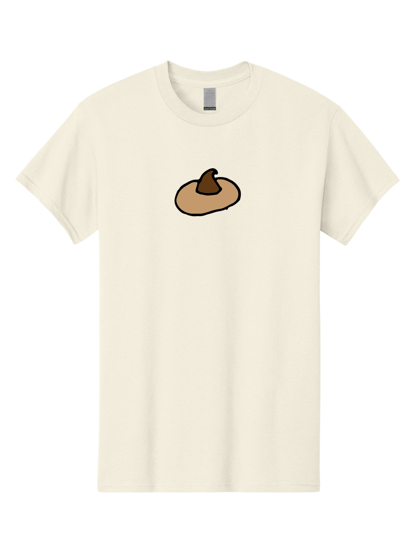 Pumpkin-Cartoon Men'S Graphic Tee, 100% Cotton, Comfortable Casual Summer Wear, Machine Washable, Witch Hat, Cartoon Style, Brown Hat, Magic Accessories, Fantasy Elements, Simple Design, Halloween Theme, Mystical Vibe Aab058