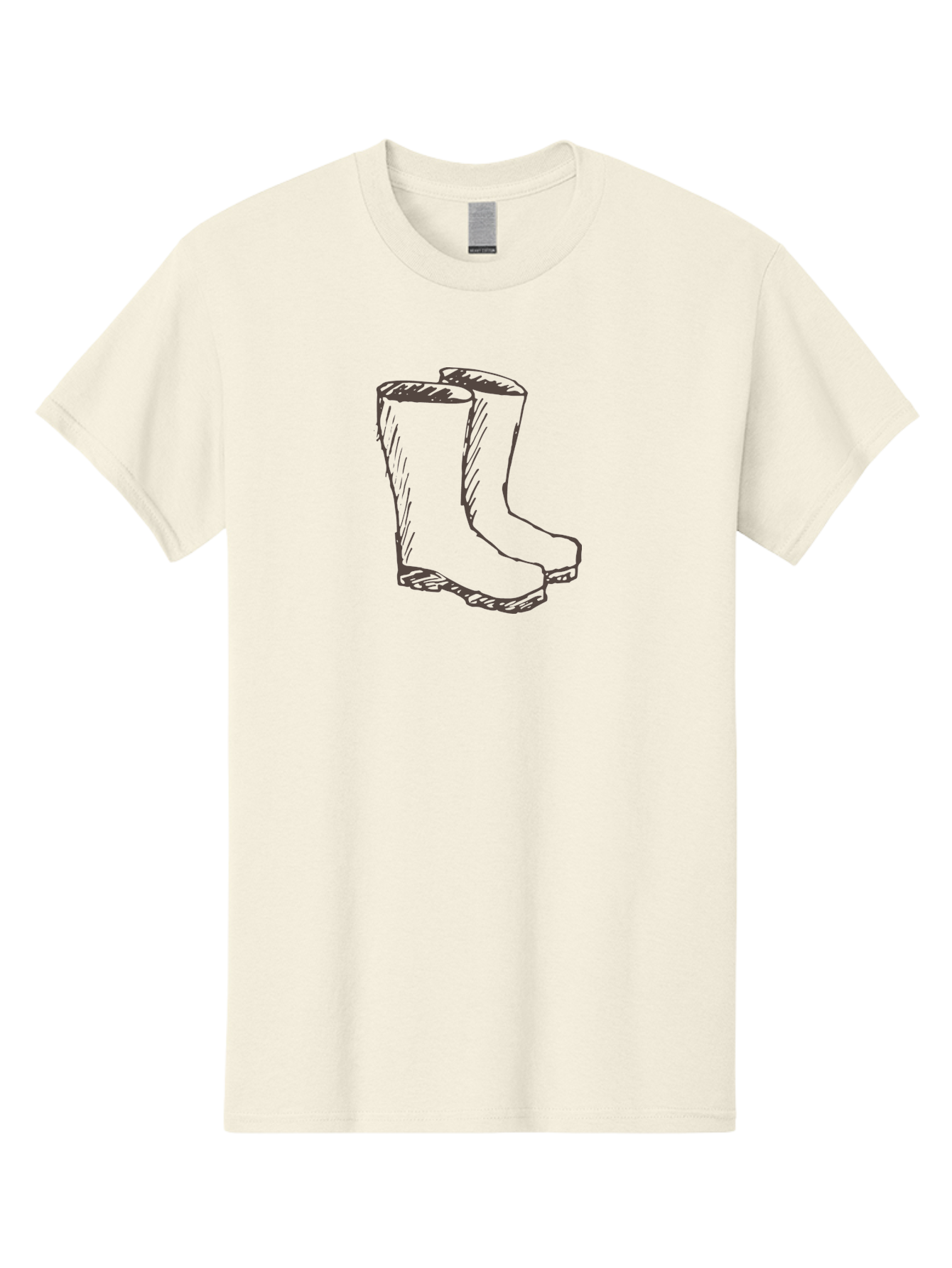 Rain-Boots Men'S Graphic Tee, 100% Cotton, Comfortable Casual Summer Wear, Machine Washable, Rubber Boots, Knee-High Boots, Waterproof Footwear, Outdoor Gear, Rainy Day Accessories, Gardening Boots Aab060