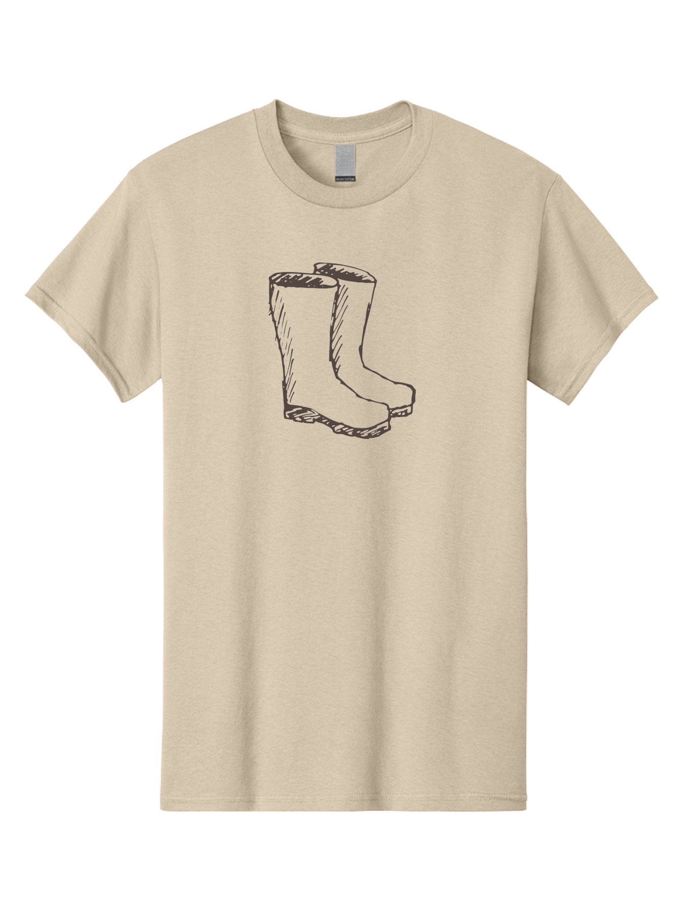 Rain-Boots Men'S Graphic Tee, 100% Cotton, Comfortable Casual Summer Wear, Machine Washable, Rubber Boots, Knee-High Boots, Waterproof Footwear, Outdoor Gear, Rainy Day Accessories, Gardening Boots Aab060