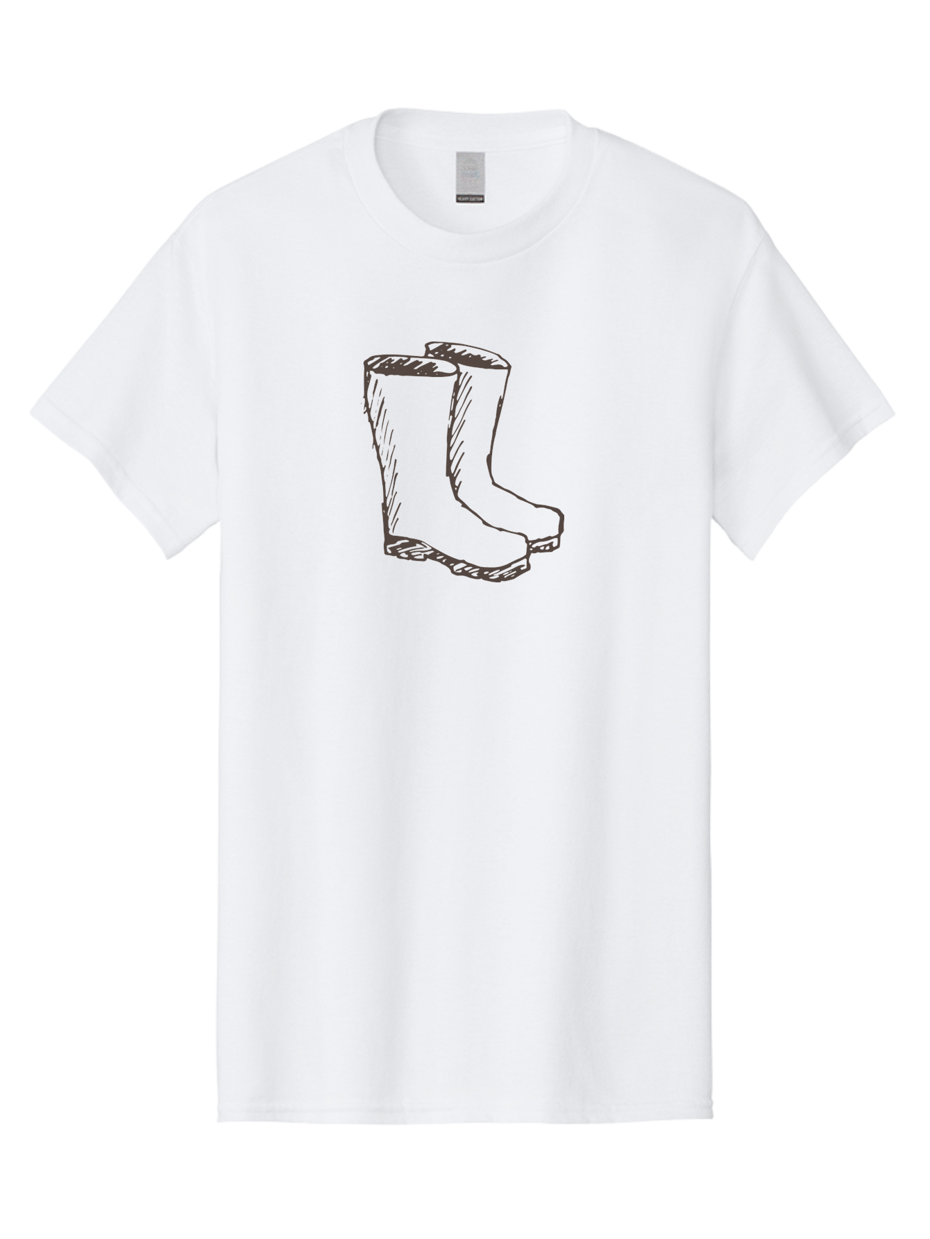 Rain-Boots Men'S Graphic Tee, 100% Cotton, Comfortable Casual Summer Wear, Machine Washable, Rubber Boots, Knee-High Boots, Waterproof Footwear, Outdoor Gear, Rainy Day Accessories, Gardening Boots Aab060