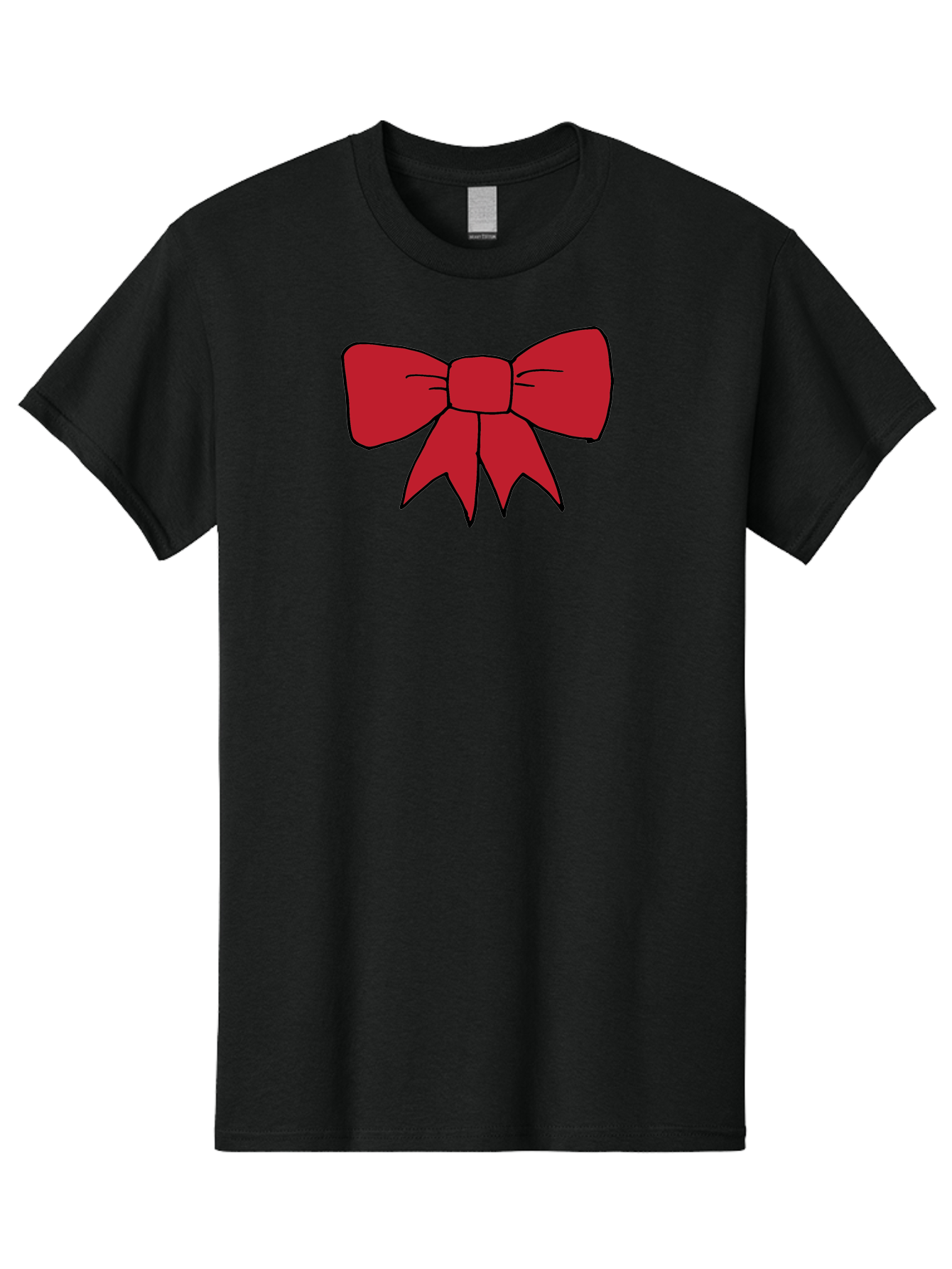 Red-Bow-4 Men'S Graphic Tee, 100% Cotton, Comfortable Casual Summer Wear, Machine Washable, Red Bow, Gift Decoration, Festive Symbol, Ribbon Accessory, Holiday Decor, Christmas Gift, Elegant Design Aab069