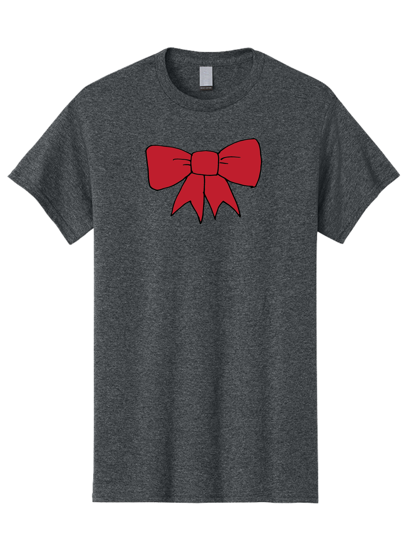 Red-Bow-4 Men'S Graphic Tee, 100% Cotton, Comfortable Casual Summer Wear, Machine Washable, Red Bow, Gift Decoration, Festive Symbol, Ribbon Accessory, Holiday Decor, Christmas Gift, Elegant Design Aab069