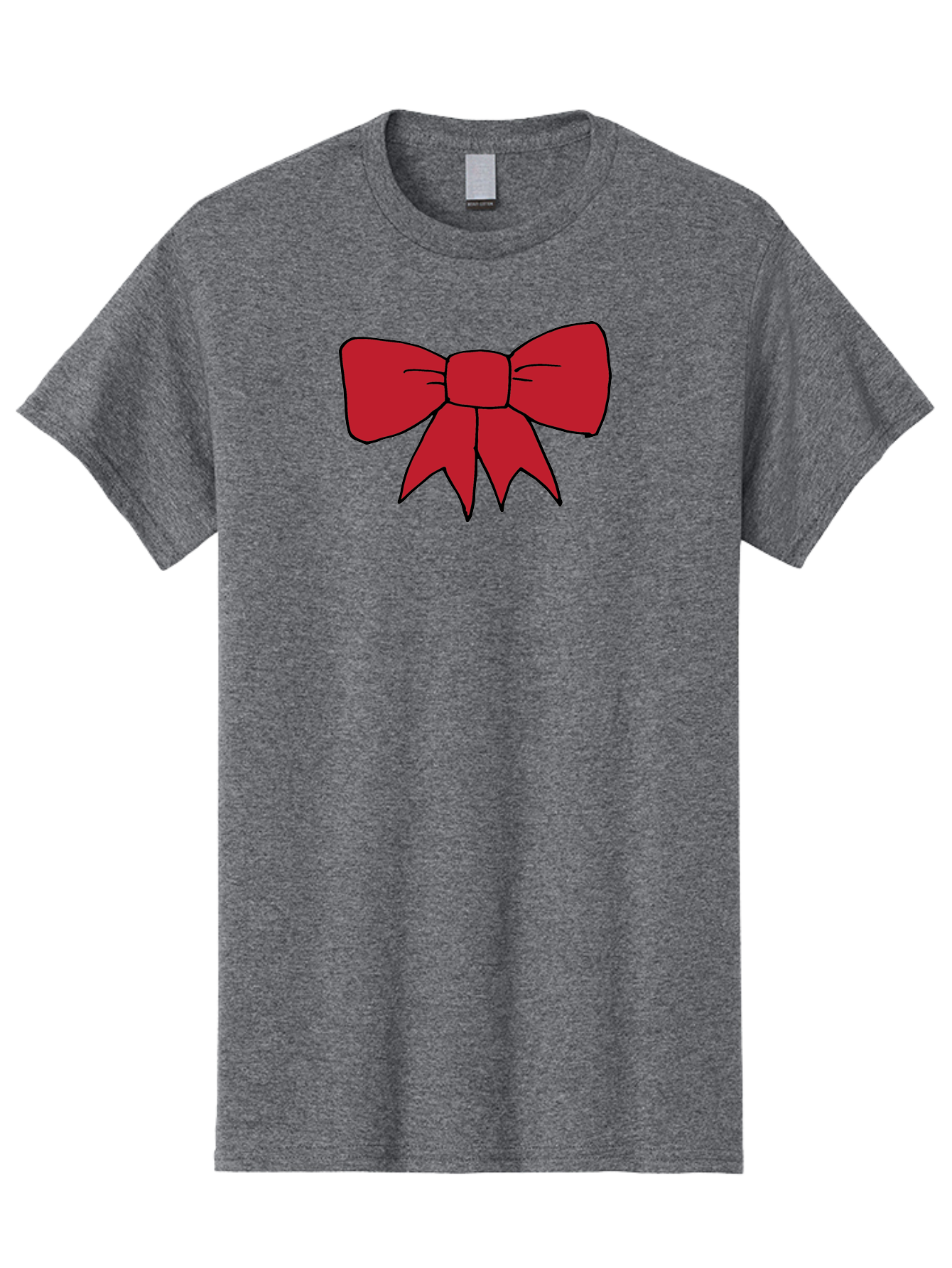 Red-Bow-4 Men'S Graphic Tee, 100% Cotton, Comfortable Casual Summer Wear, Machine Washable, Red Bow, Gift Decoration, Festive Symbol, Ribbon Accessory, Holiday Decor, Christmas Gift, Elegant Design Aab069