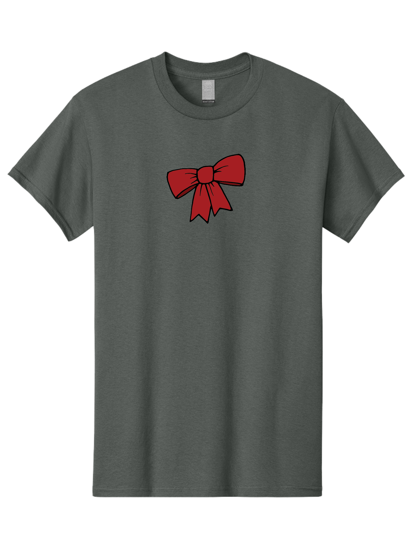 Red-Bow Men'S Graphic Tee, 100% Cotton, Comfortable Casual Summer Wear, Machine Washable, Red Bow, Gift Wrapping, Present Decoration, Festive Ribbon, Holiday Decor, Celebratory Bow, Party Favors Aab070