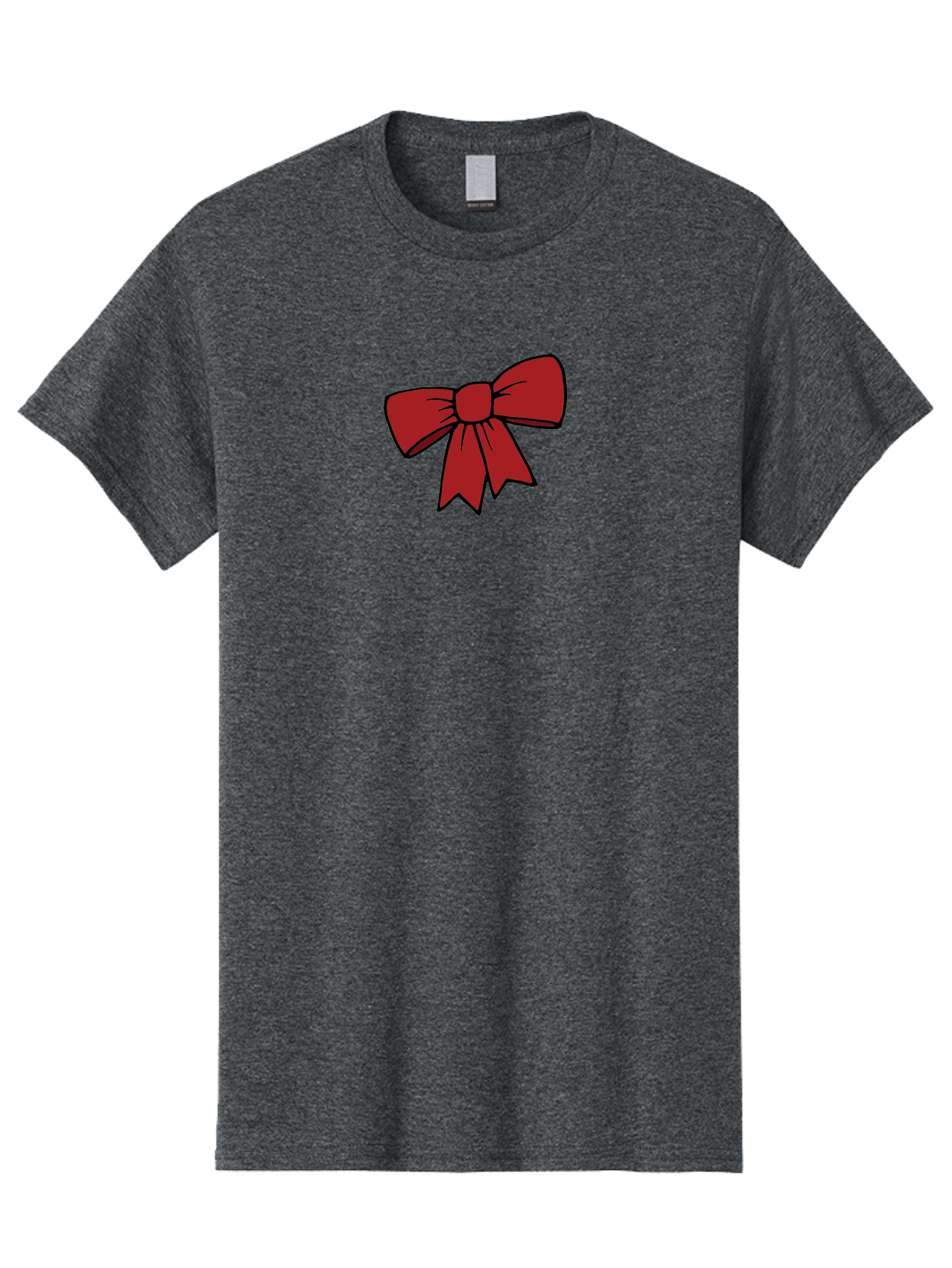 Red-Bow Men'S Graphic Tee, 100% Cotton, Comfortable Casual Summer Wear, Machine Washable, Red Bow, Gift Wrapping, Present Decoration, Festive Ribbon, Holiday Decor, Celebratory Bow, Party Favors Aab070