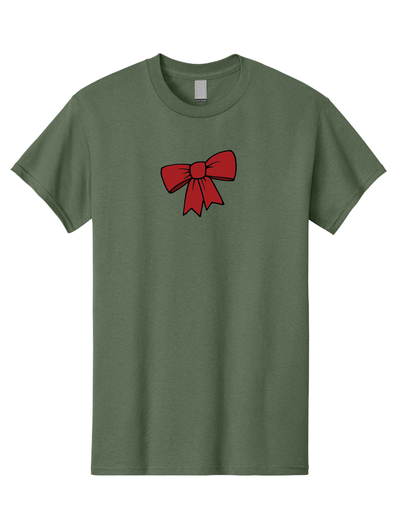 Red-Bow Men'S Graphic Tee, 100% Cotton, Comfortable Casual Summer Wear, Machine Washable, Red Bow, Gift Wrapping, Present Decoration, Festive Ribbon, Holiday Decor, Celebratory Bow, Party Favors Aab070