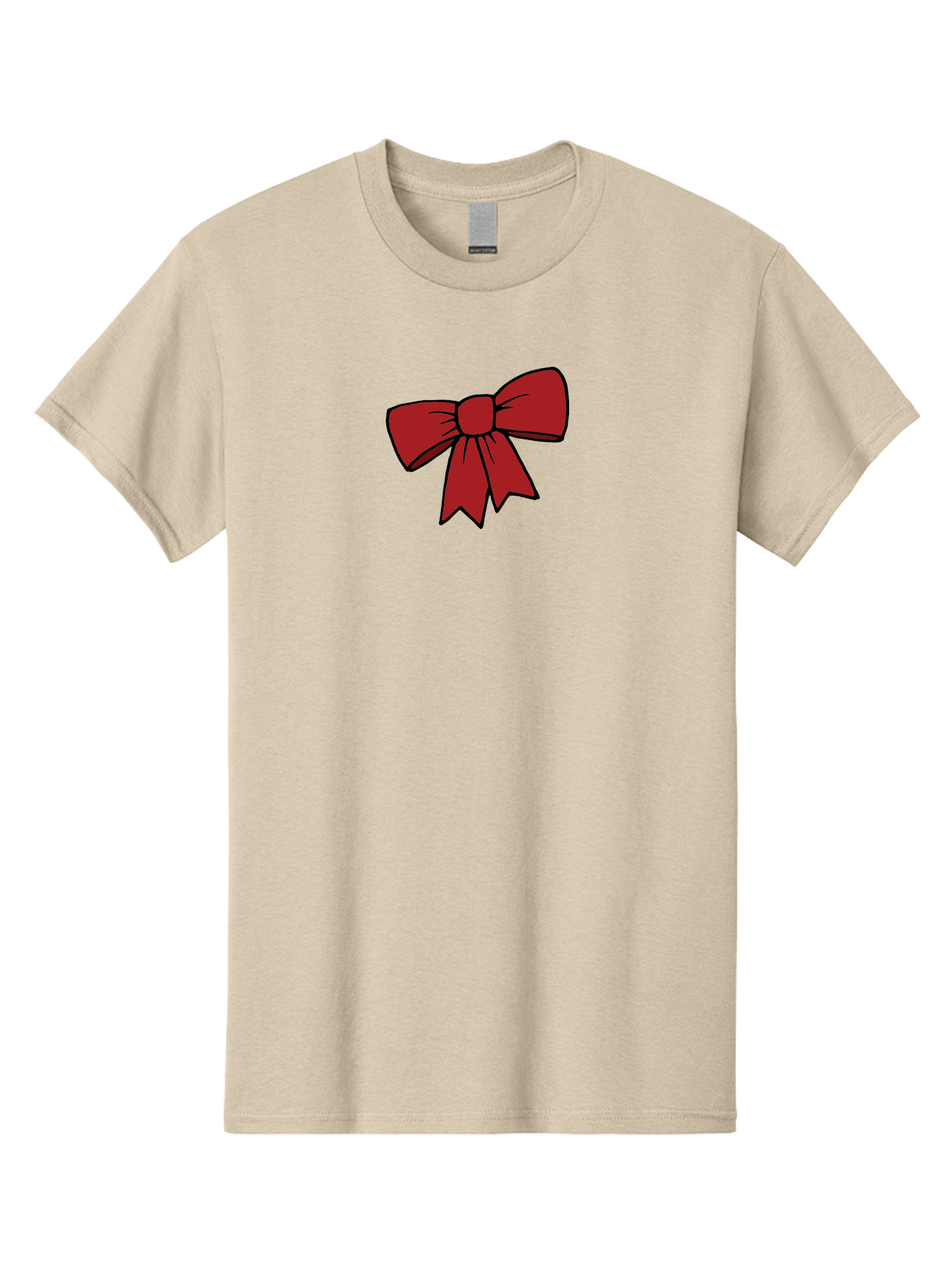 Red-Bow Men'S Graphic Tee, 100% Cotton, Comfortable Casual Summer Wear, Machine Washable, Red Bow, Gift Wrapping, Present Decoration, Festive Ribbon, Holiday Decor, Celebratory Bow, Party Favors Aab070