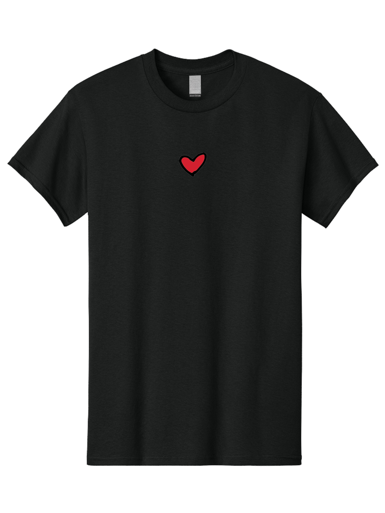 Red-Heart Men'S Graphic Tee, 100% Cotton, Comfortable Casual Summer Wear, Machine Washable, Simple Red Heart, Cartoon Heart, Heart Symbol, Love Sign, Valentines Day Icon, Red Heart Illustration, Heart Graphic Aab083