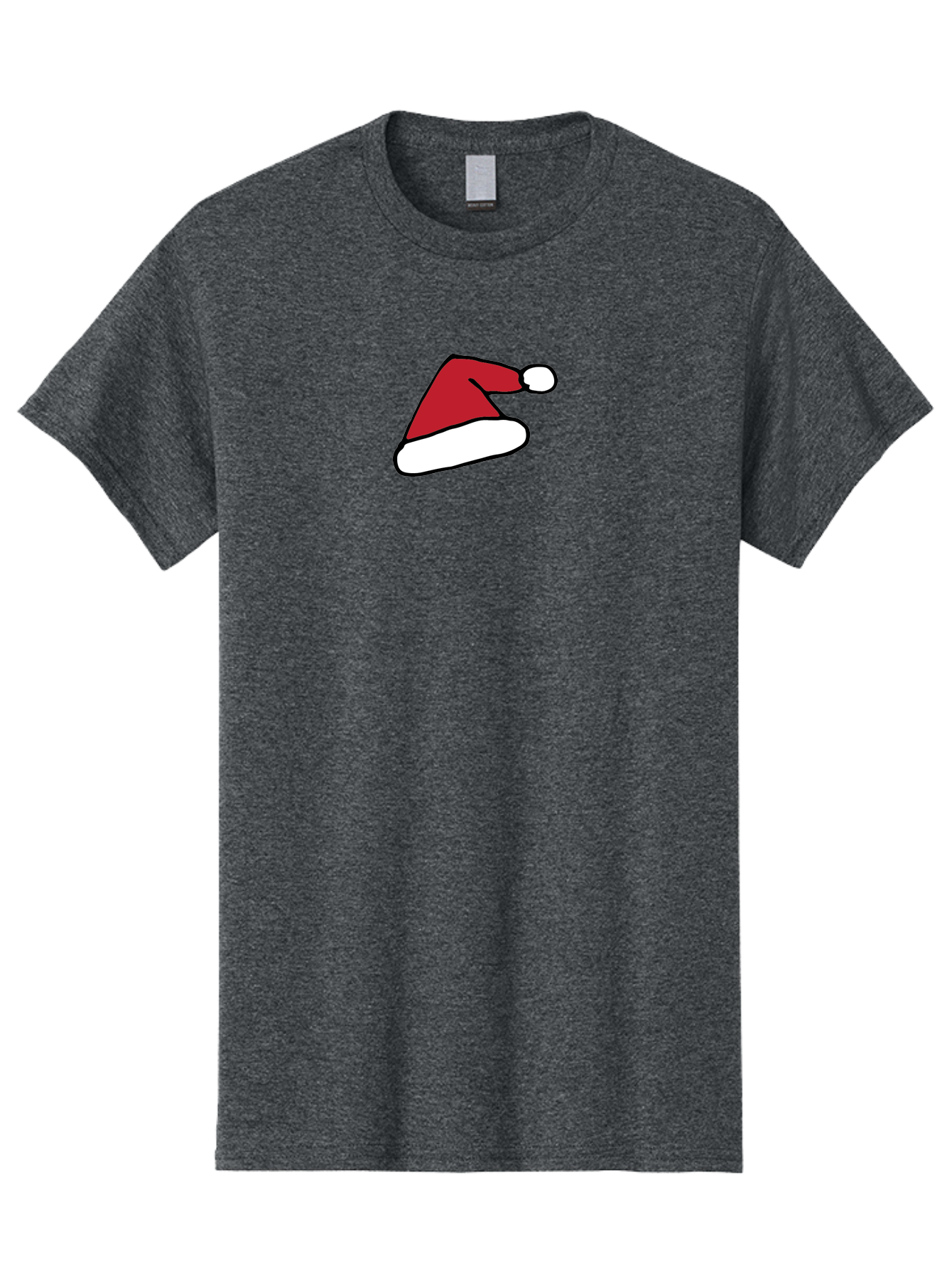 Santa-Hat-1 Men'S Graphic Tee, 100% Cotton, Comfortable Casual Summer Wear, Machine Washable, Christmas Hat, Red And White Hat, Festive Headwear, Holiday Accessory, Cartoon Style, Winter Wear, Santa Claus Hat Aab094