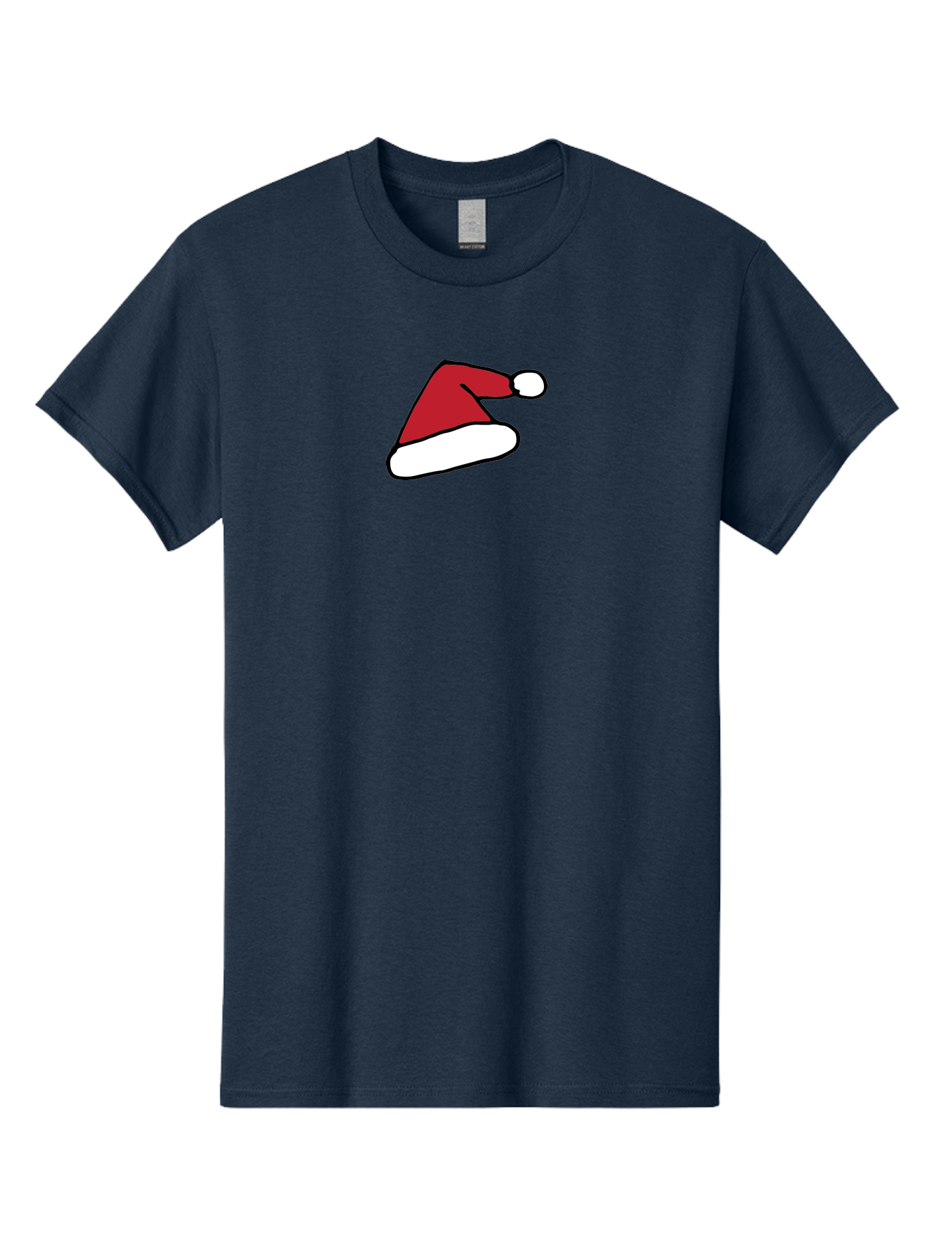 Santa-Hat-1 Men'S Graphic Tee, 100% Cotton, Comfortable Casual Summer Wear, Machine Washable, Christmas Hat, Red And White Hat, Festive Headwear, Holiday Accessory, Cartoon Style, Winter Wear, Santa Claus Hat Aab094